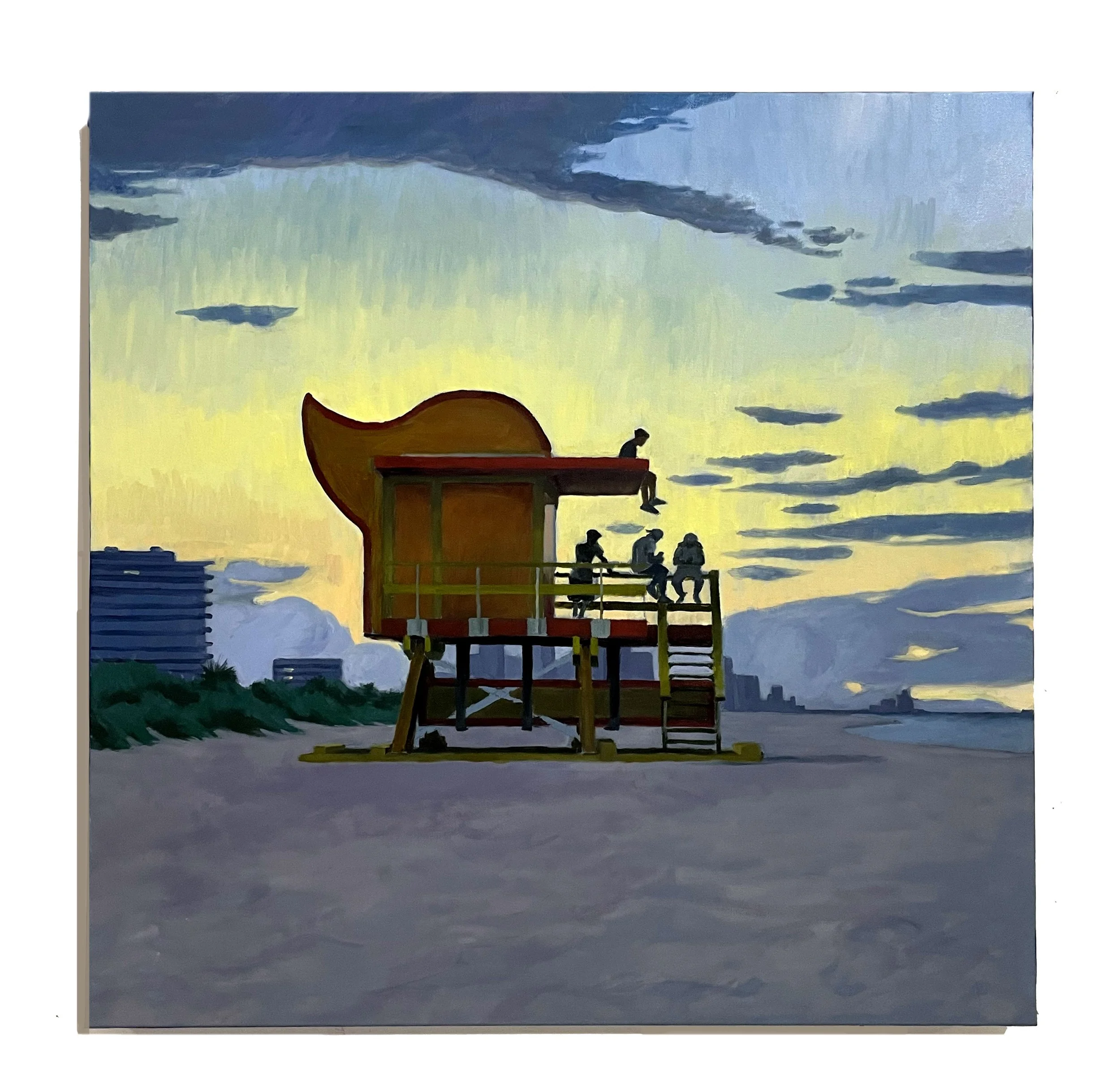 77th Street Crew, Oil on Canvas, 30"x30"