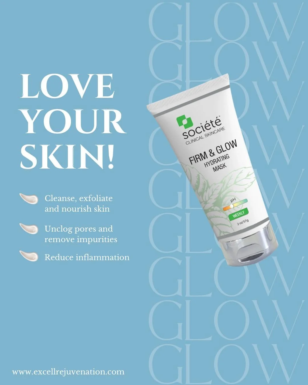 ✨ Meet your skin&rsquo;s new best friend ✨
The Soci&eacute;t&eacute; Firm &amp; Glow Hydrating Mask works harder than your average mask:

✔ Cleans, exfoliates &amp; nourishes 🌿
✔ Unclogs pores &amp; removes impurities 💧
✔ Reduces inflammation &amp;