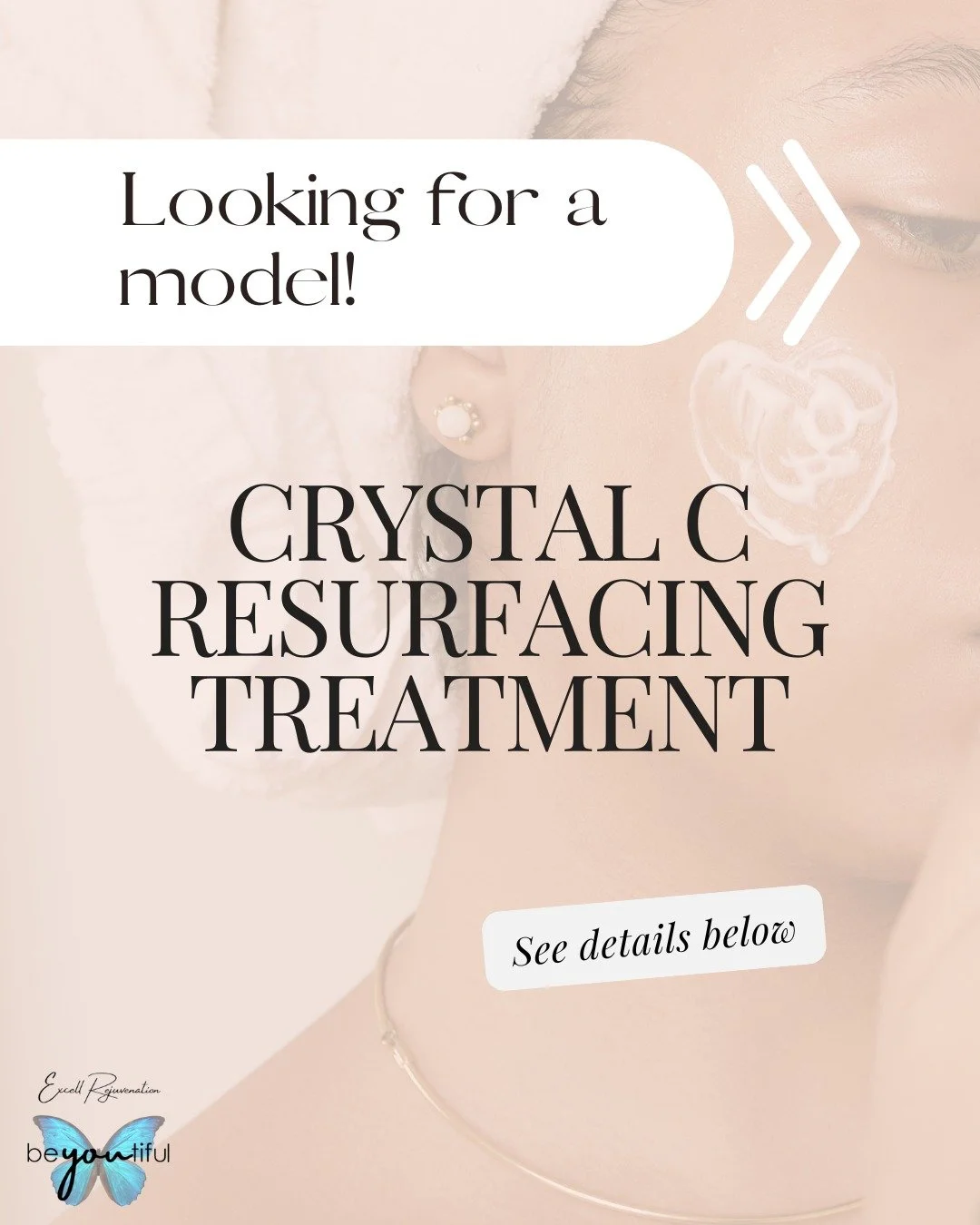 Model call 📣

We&rsquo;re looking for a model next Wednesday, November 19th at 12:00pm for Soci&eacute;t&eacute;&rsquo;s Crystal C Resurfacing Treatment ✨

This brightening, antioxidant-rich treatment helps smooth texture, even tone, and boost overa