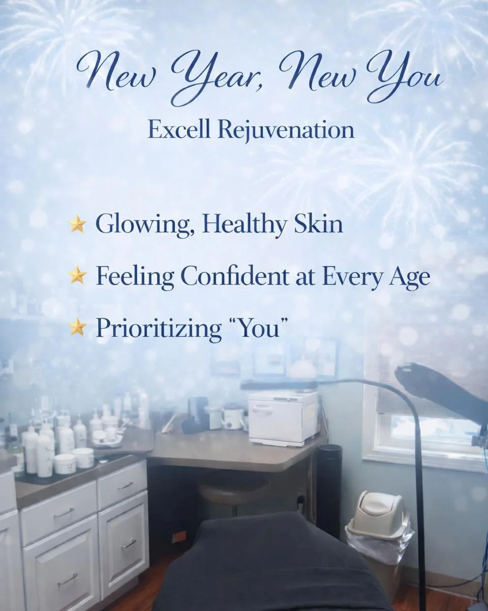 ✨ New Year, New You ✨

Make 2026 the year you:
✨ Prioritize your skin
✨ Feel confident at every age
✨ Invest in YOU

At Excell Rejuvenation, we&rsquo;re here to support your self-care goals&mdash;whatever that looks like for you 💙

Cheers to a beaut