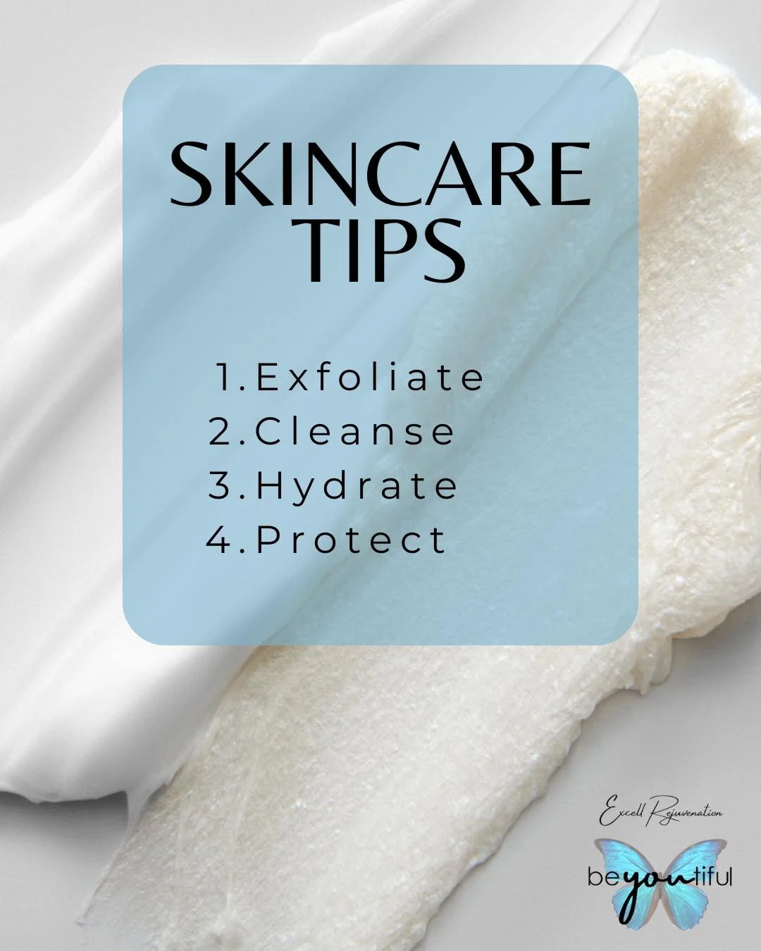 ✨ SKINCARE TIPS YOU CAN&rsquo;T SKIP ✨

Healthy, glowing skin doesn&rsquo;t have to be complicated &mdash; just consistent.

1️⃣ Exfoliate &ndash; Remove dead skin cells to reveal brighter, smoother skin. (1&ndash;3x per week depending on your skin t
