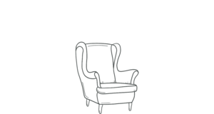 hand-drawn armchair icon