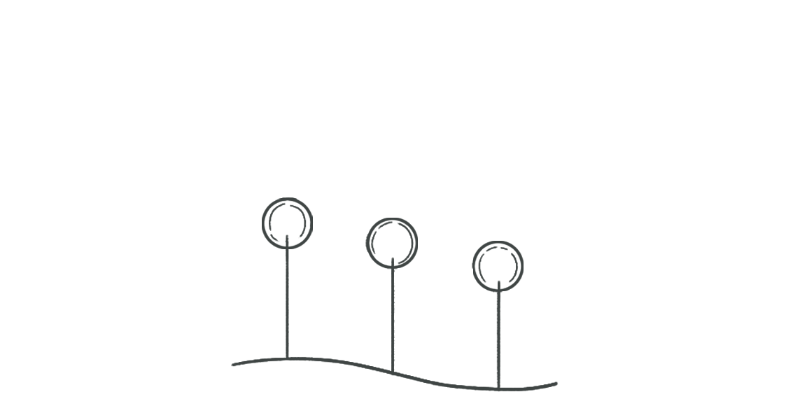 hand-drawn simplified needles in back acupuncture icon