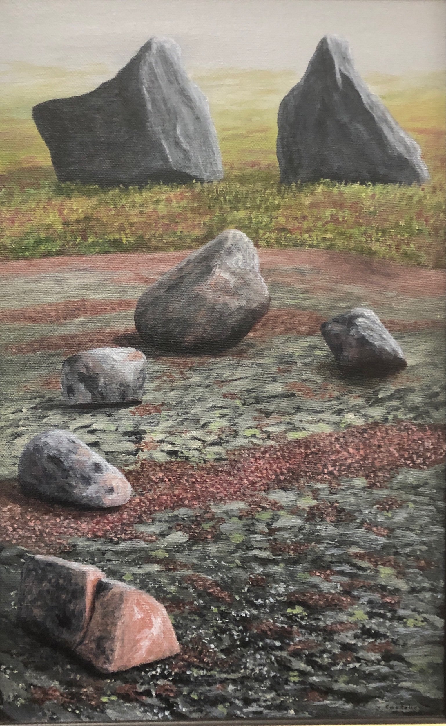 The Gathering, Watch Hill, acrylic on canvas, 24 x 14 inches, 2005, NFS