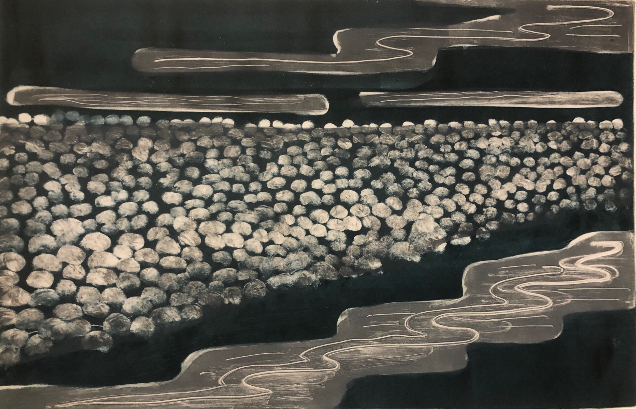 Barasway, monoprint, 15 x 22 inches, 2004, $175
