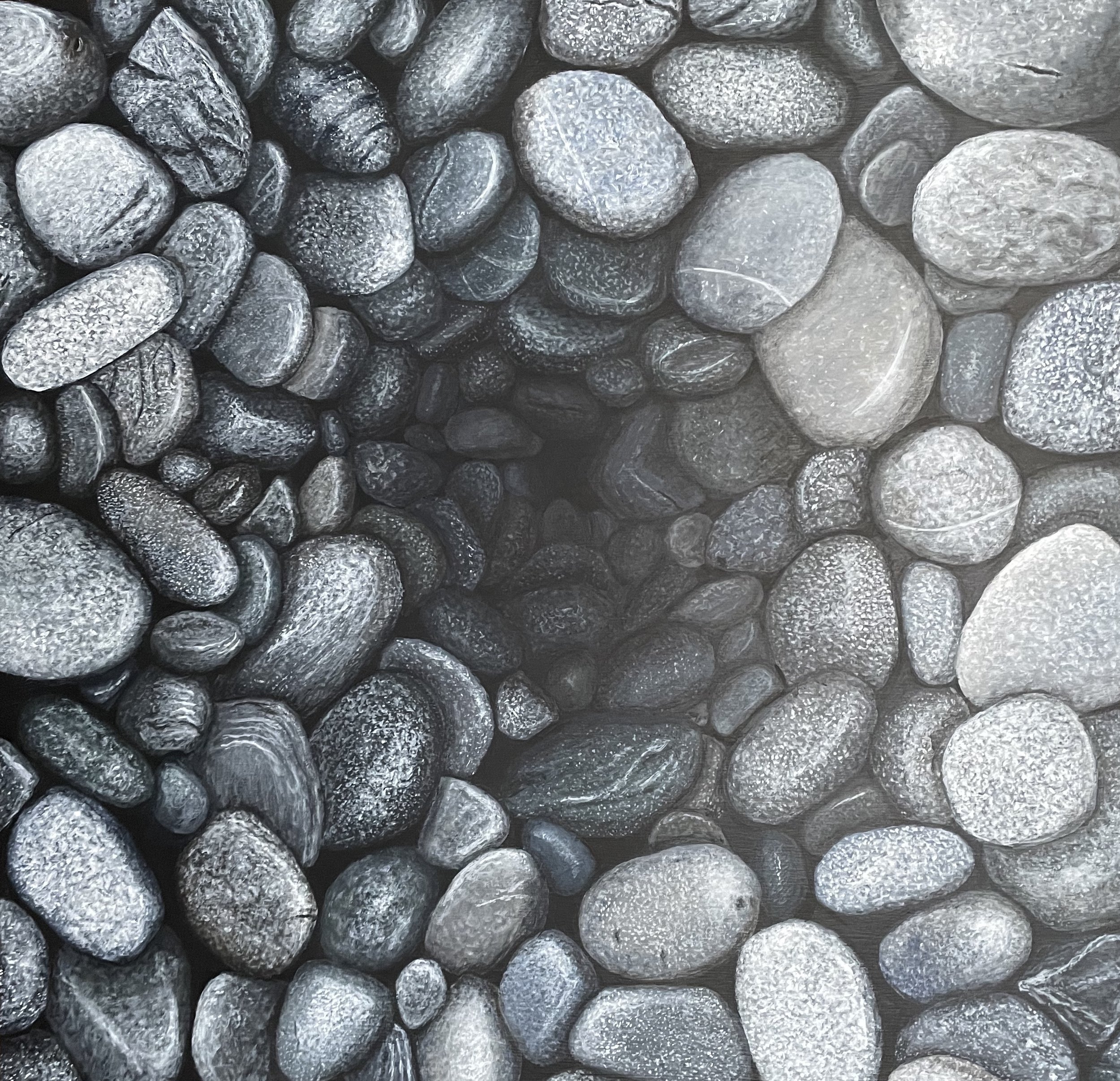 The Abyss at Perry's Cove, acrylic on panel, 20 x 20 inches, 2021, $700