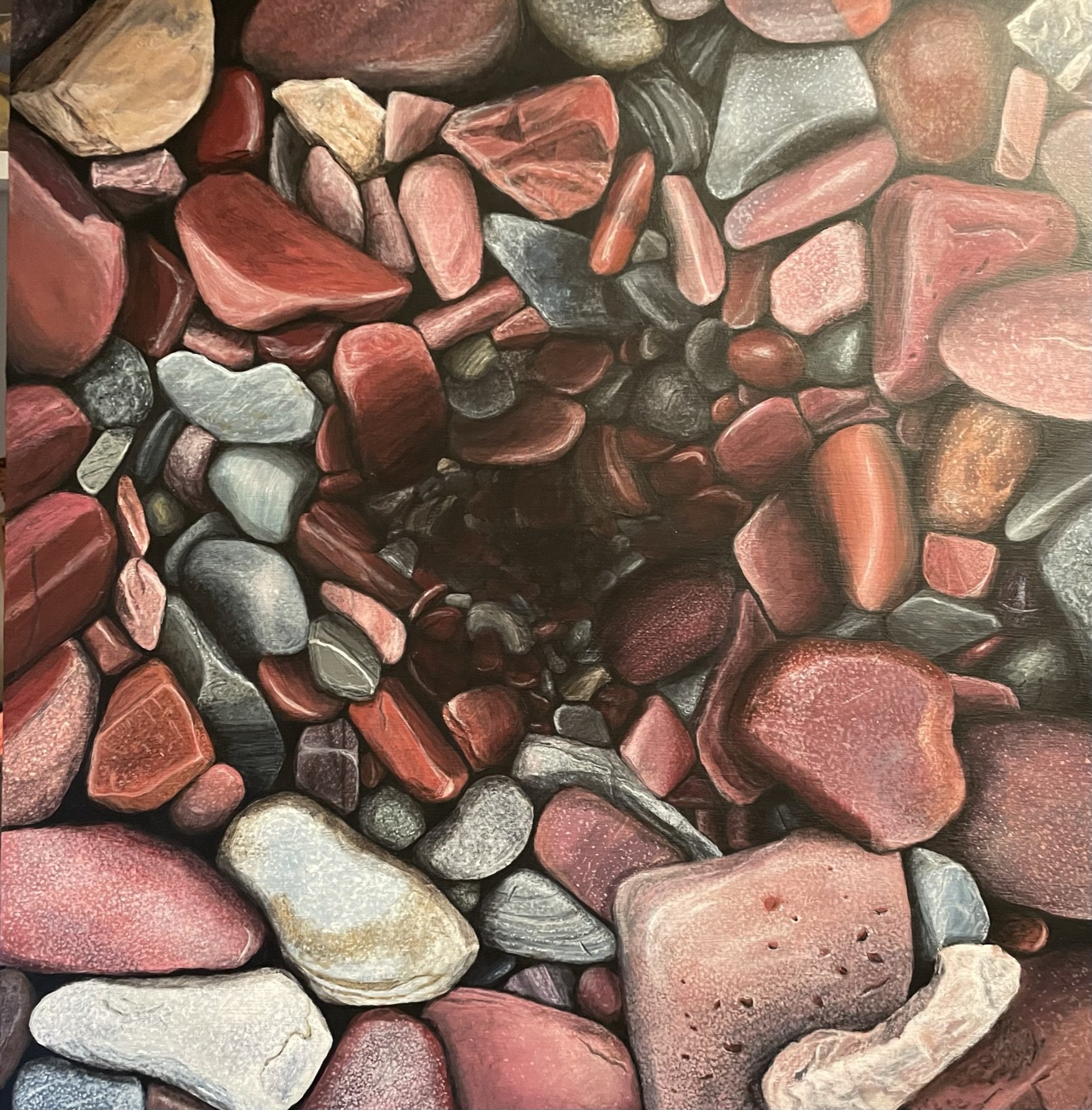 The Abyss at Gannet Point near Heart's Desire, acrylic on panel, 20 x 20 inches, $700