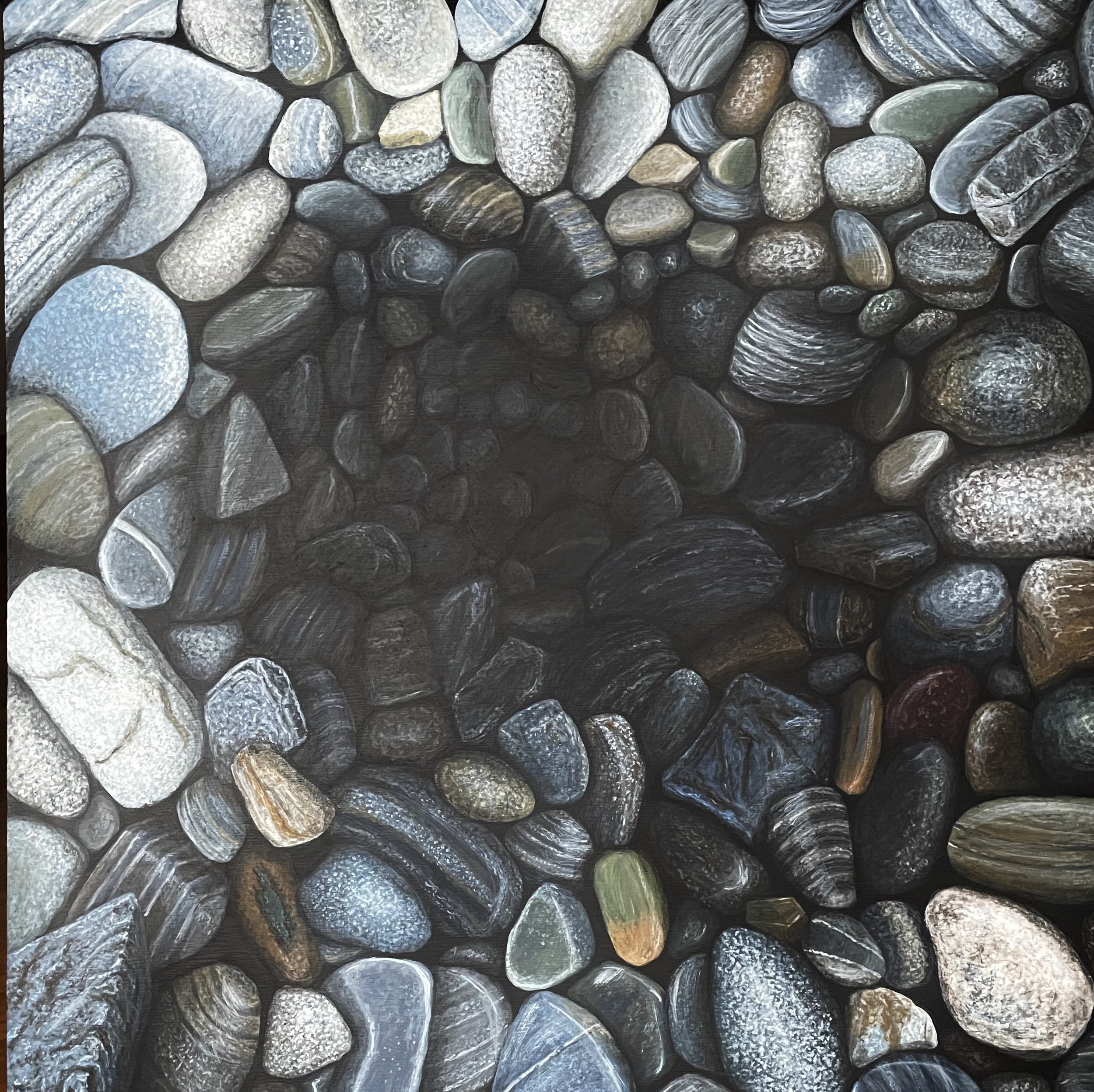 The Abyss at Shoe Cove, acrylic on panel, 20 x 20 inches, 2020 $700