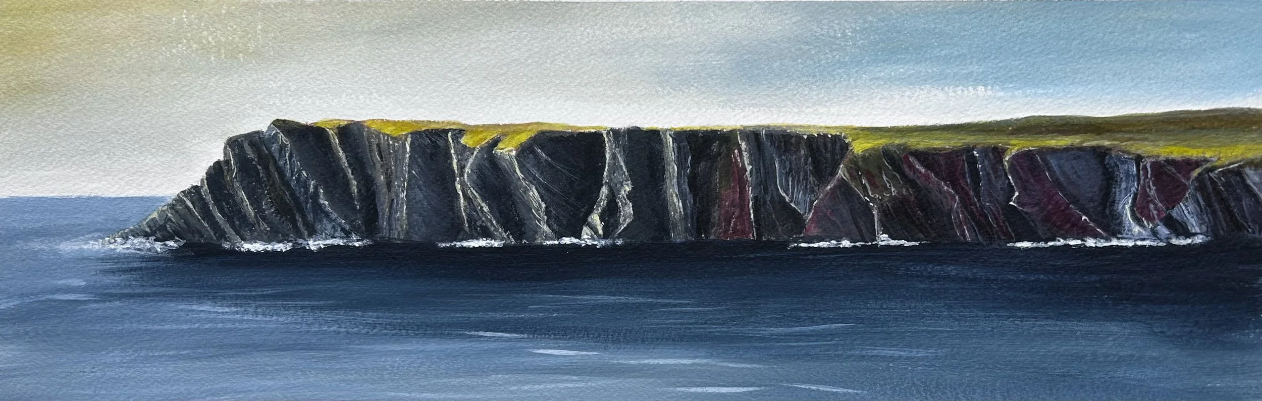 Redland Point, acrylic on watercolour paper, 7 x 15 inches, SOLD