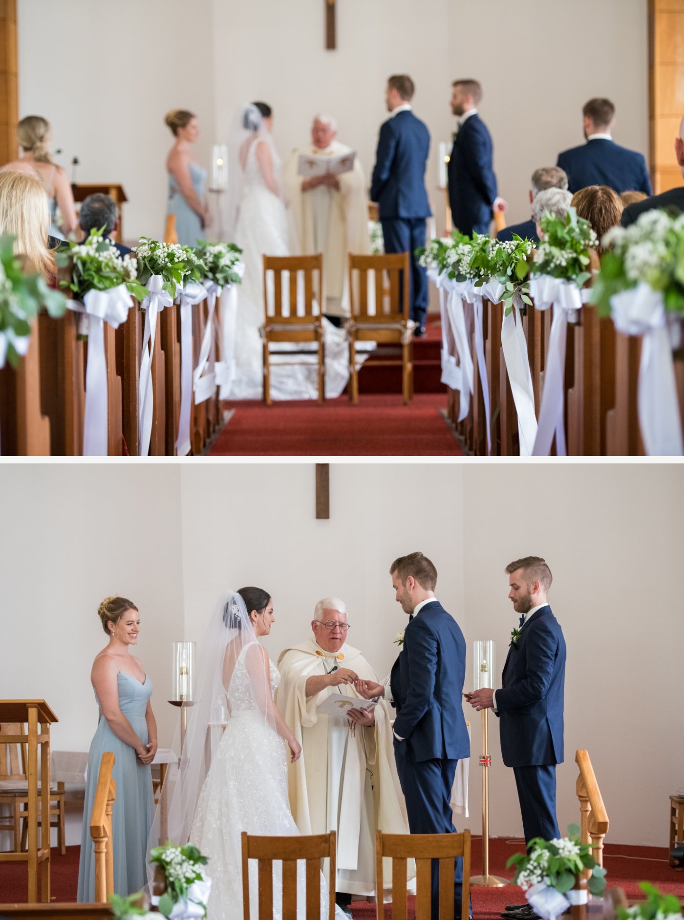 wedding ceremony at All Saint's Church in Maine