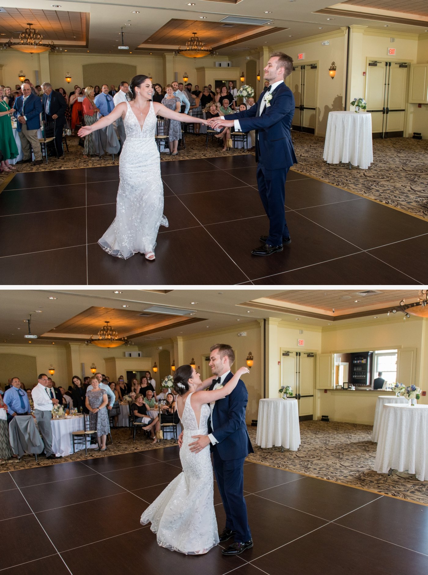 bride and groom first dance at Union Bluff
