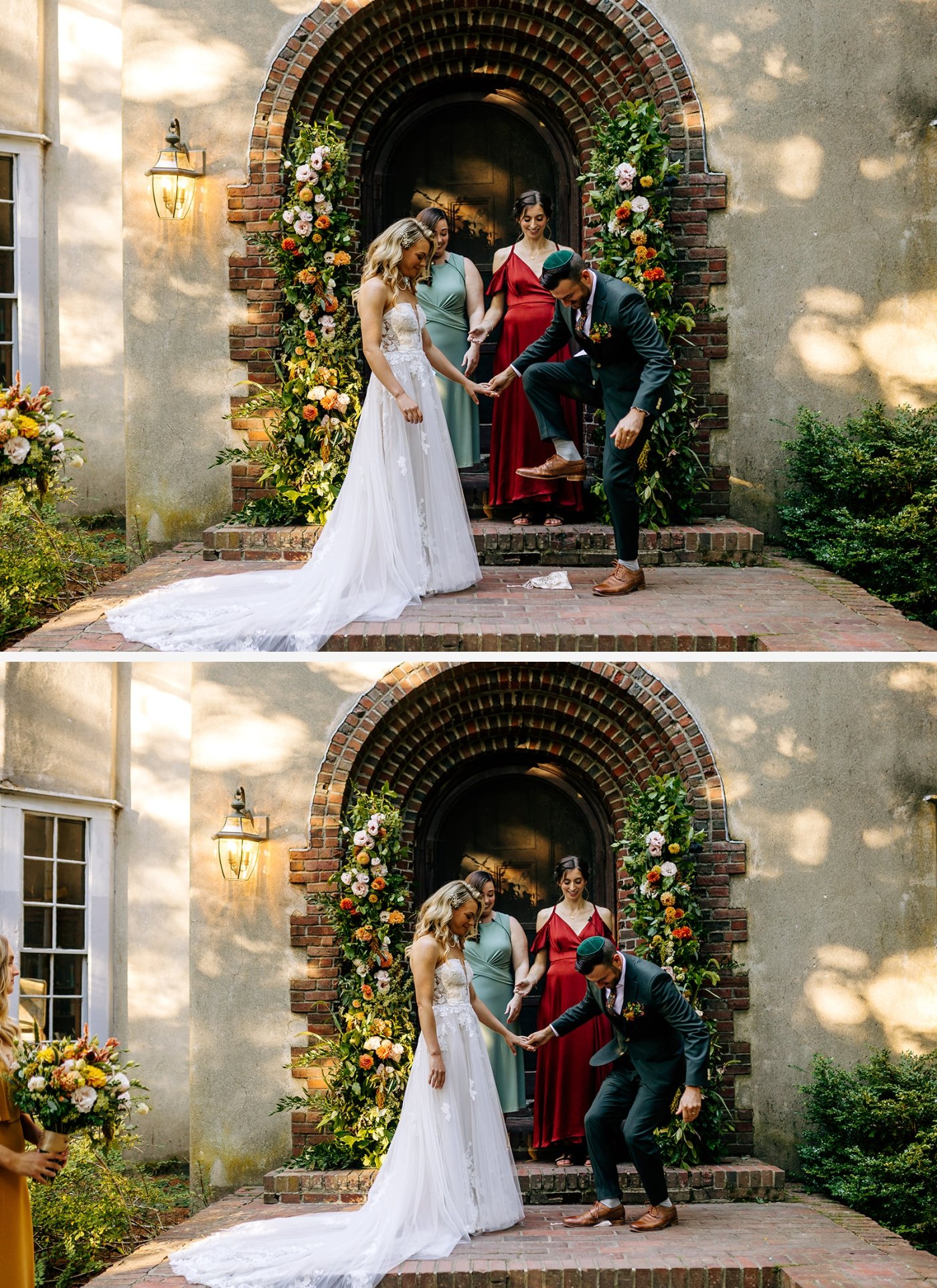 wedding ceremony at Sol's Cliff in Bar Harbor