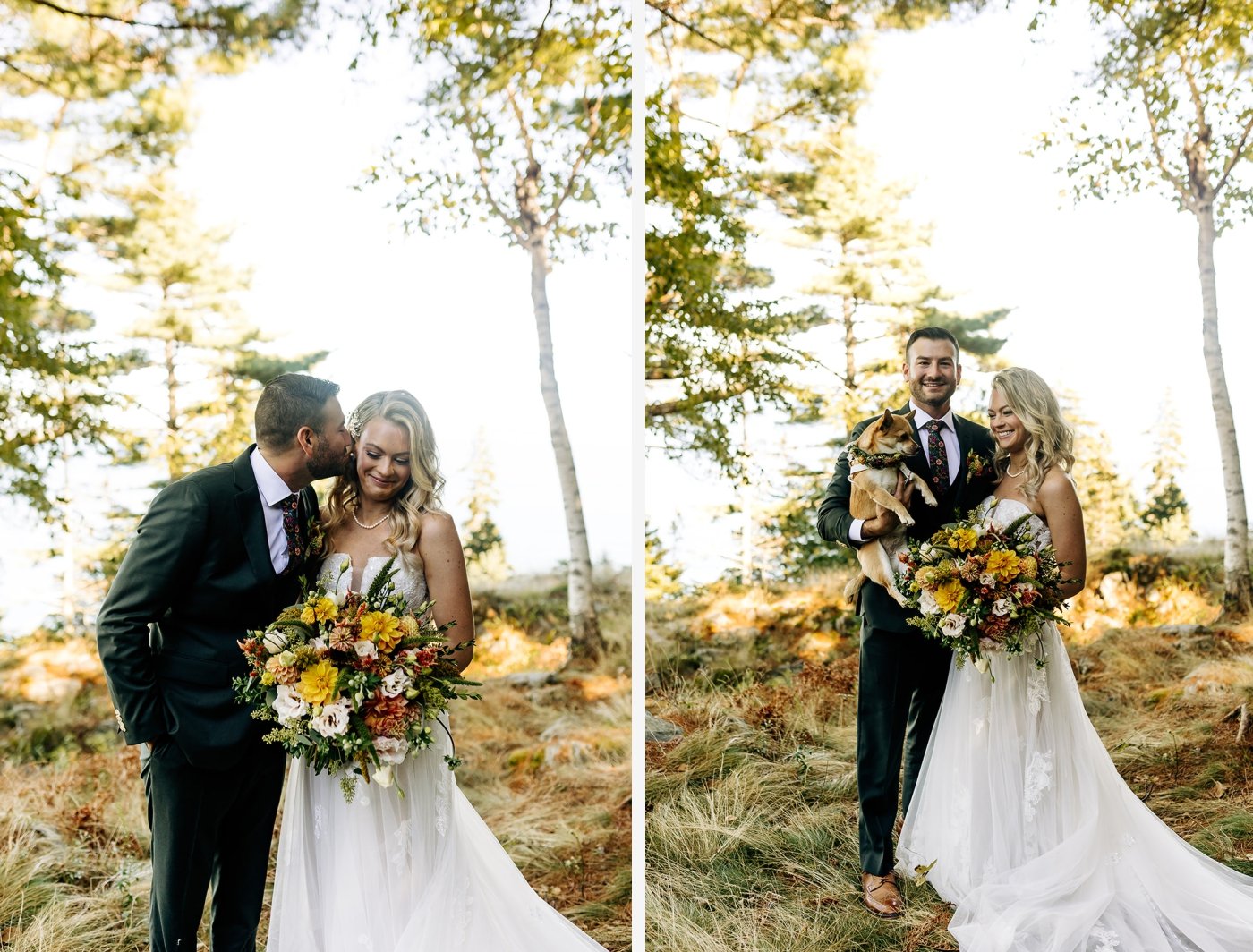 bride and groom portraits at Sol's Cliff