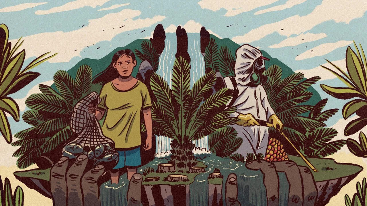 Ríos contaminados y acaparamiento de agua: las huellas de la palma de aceite en América Latina