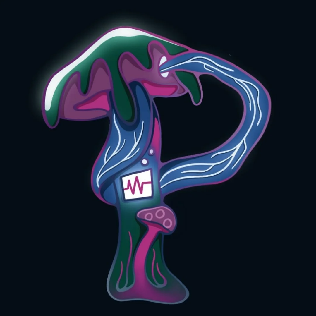 Just a little peek at what my new course is up to this semester at @csp.gd ! This daily by @zonggaoyangg_ features just one of soon-to-be 26 letters inspired by the marriage of mushrooms and sci-fi! 
.
🎨👀 Here&rsquo;s a glimpse of what students in 