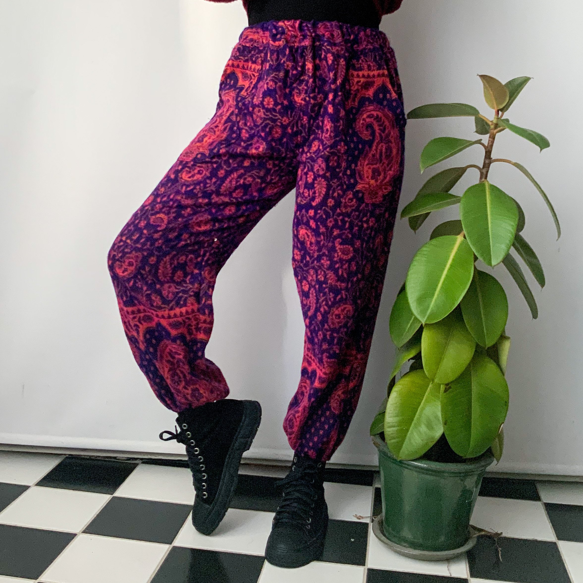 Deep Marine Batik Trousers — Kaohinani Ethical Fashion