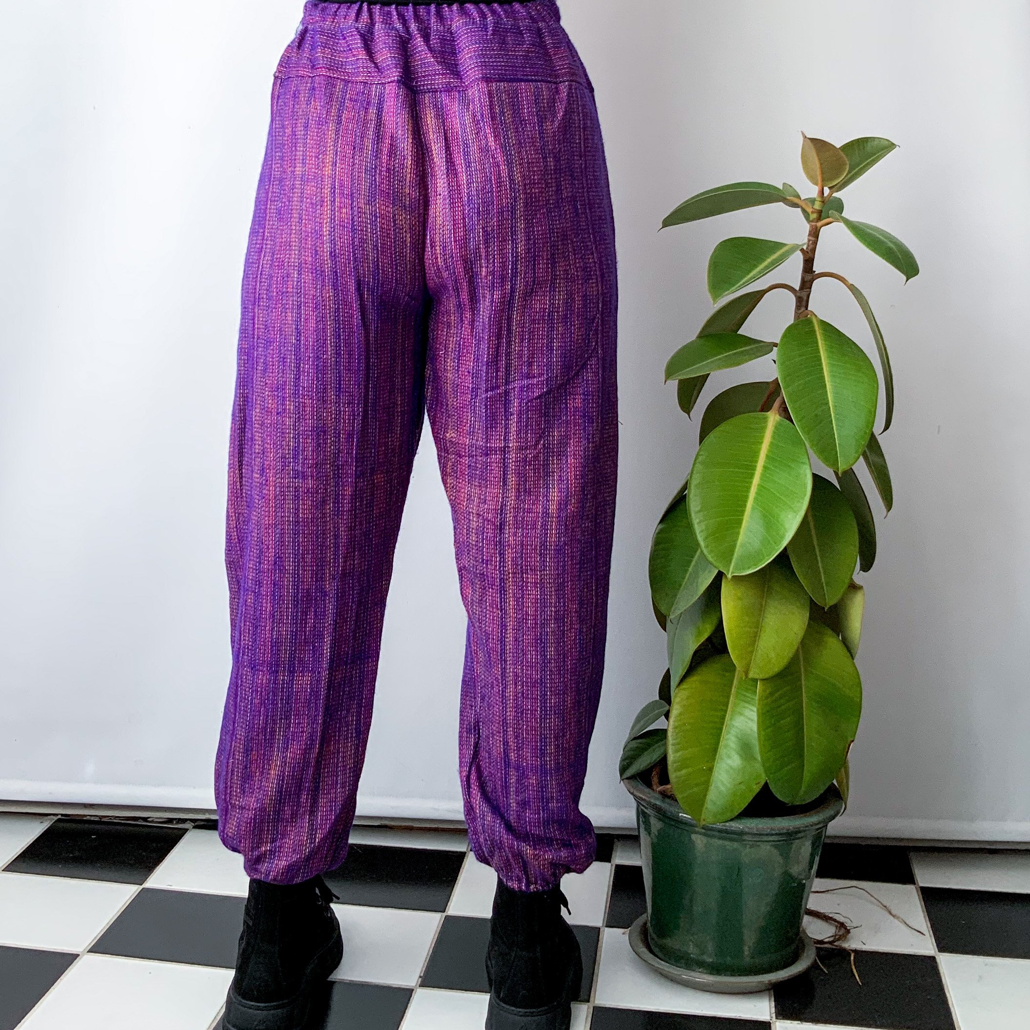 Rainbow Striped Cotton Trousers — Kaohinani Ethical Fashion