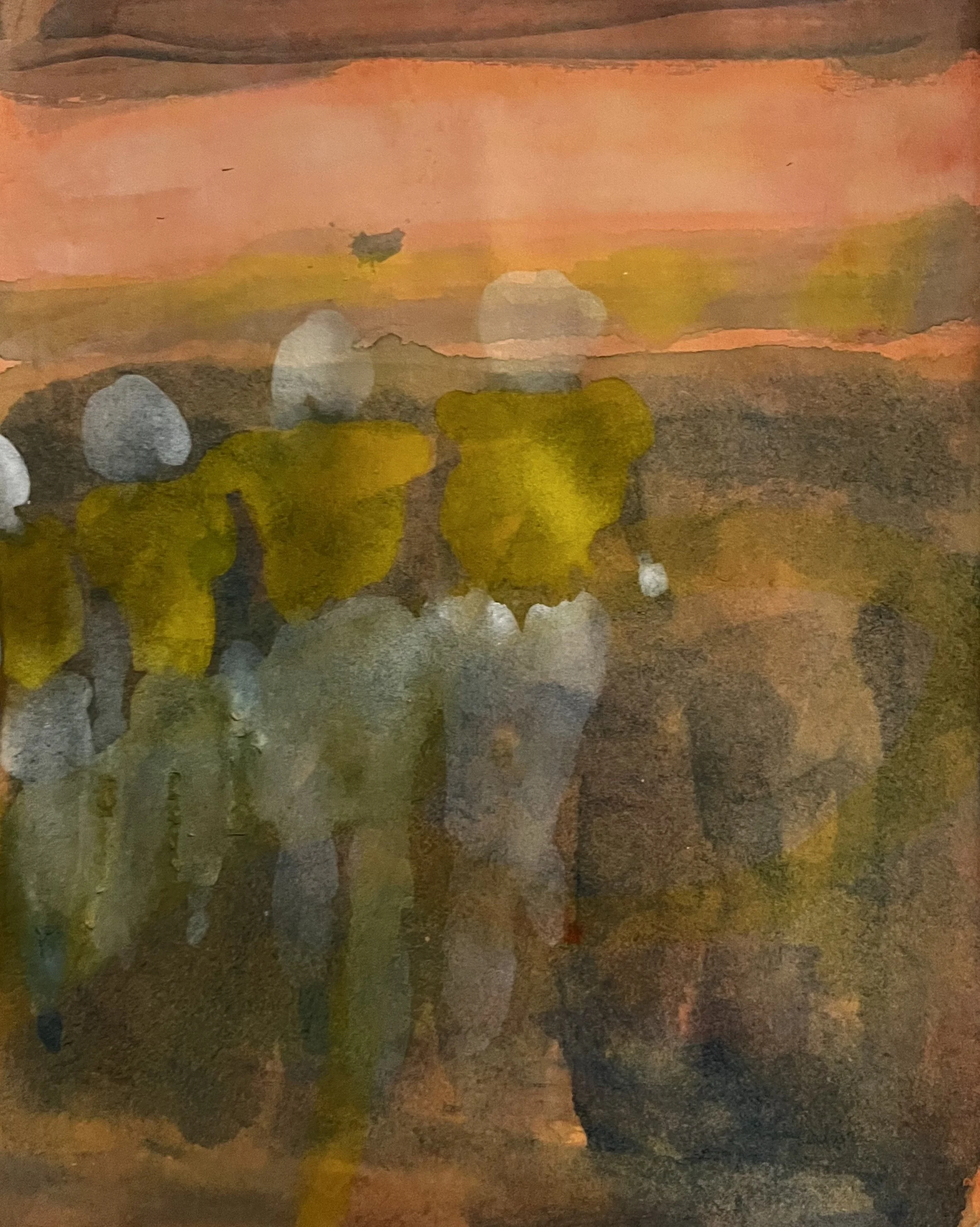 Coach 2, watercolor on paper, 8in x 11in, 2024