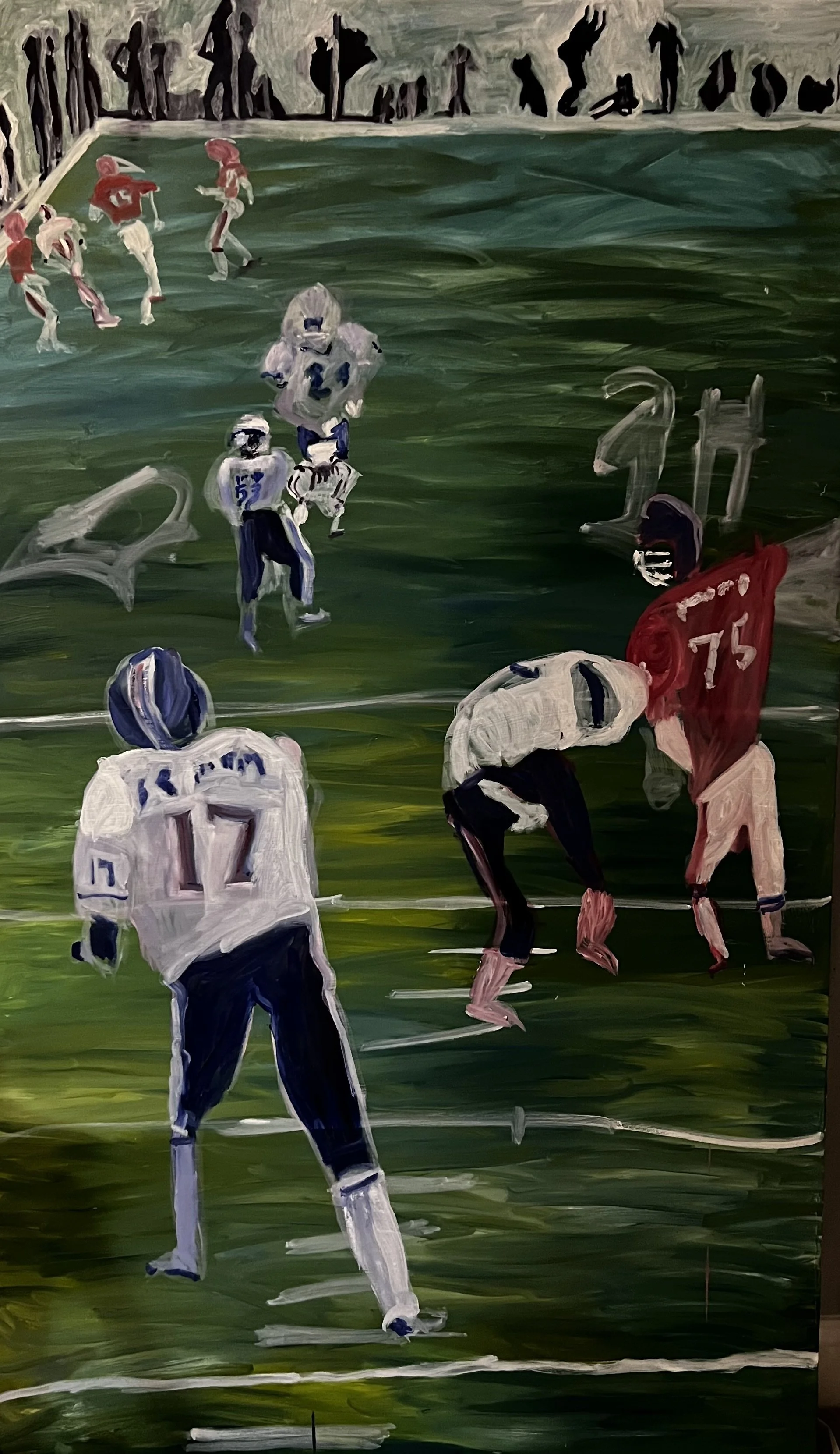 Doug Williams (1988 Superbowl), Oil on Canvas, 6ft x 3 ft, 2024