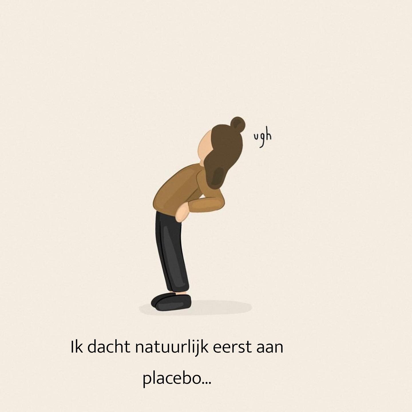 &bull;PLACEBO&bull; 

&lsquo;Vandaag weer een fijne behandeling gehad. Ik ben zelf aangenaam verrast. Ik dacht natuurlijk eerst aan placebo, maar ik heb nu echt het gevoel dat mijn lage rugpijn al minder aanwezig is. Vorige keer zat ik na de behandel