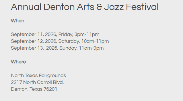 Annual Denton Arts & Jazz Festival