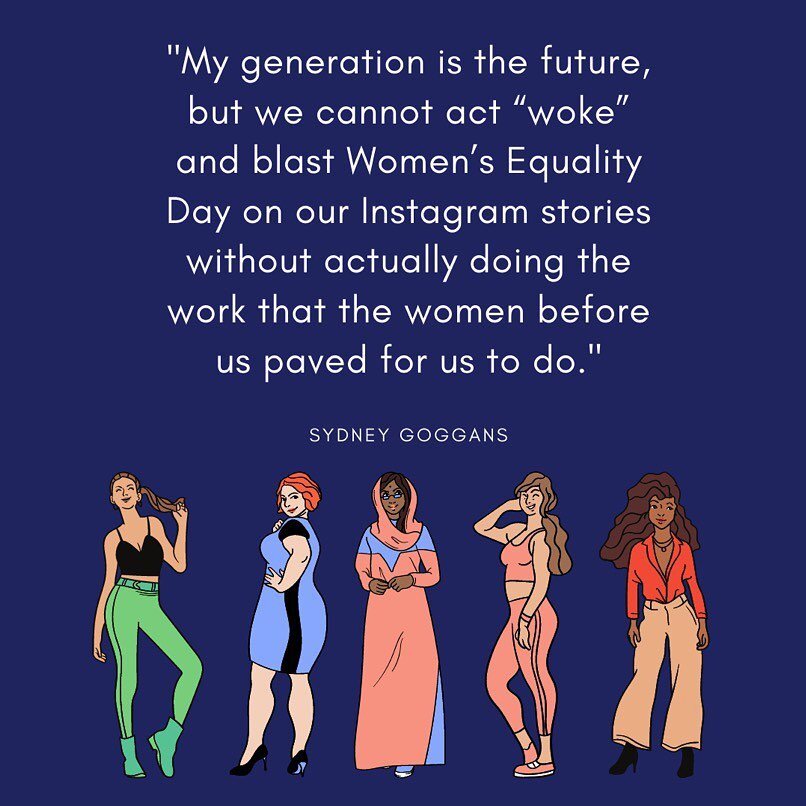 ✨Visit the link in our bio to read Sydney Goggans&rsquo; piece about Women&rsquo;s Equality Day from a Gen Z perspective✨