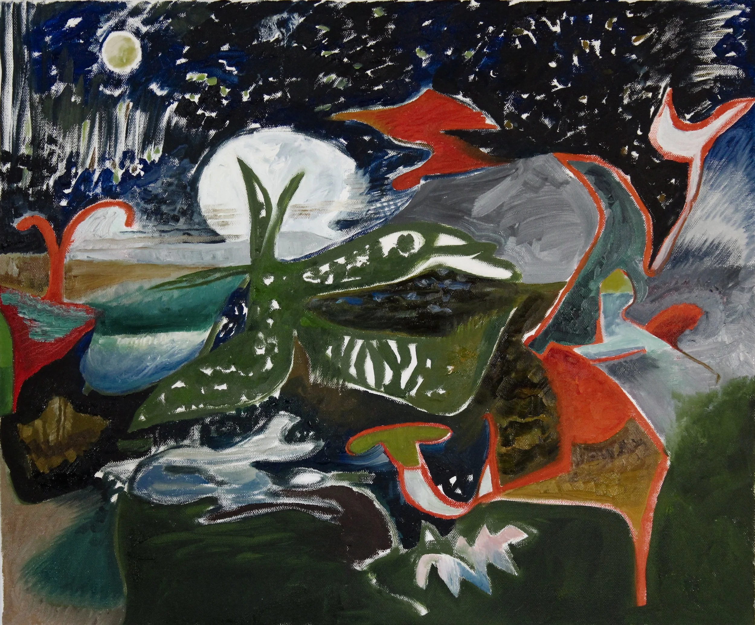 Nightfall in October  20"x24" oil on canvas 