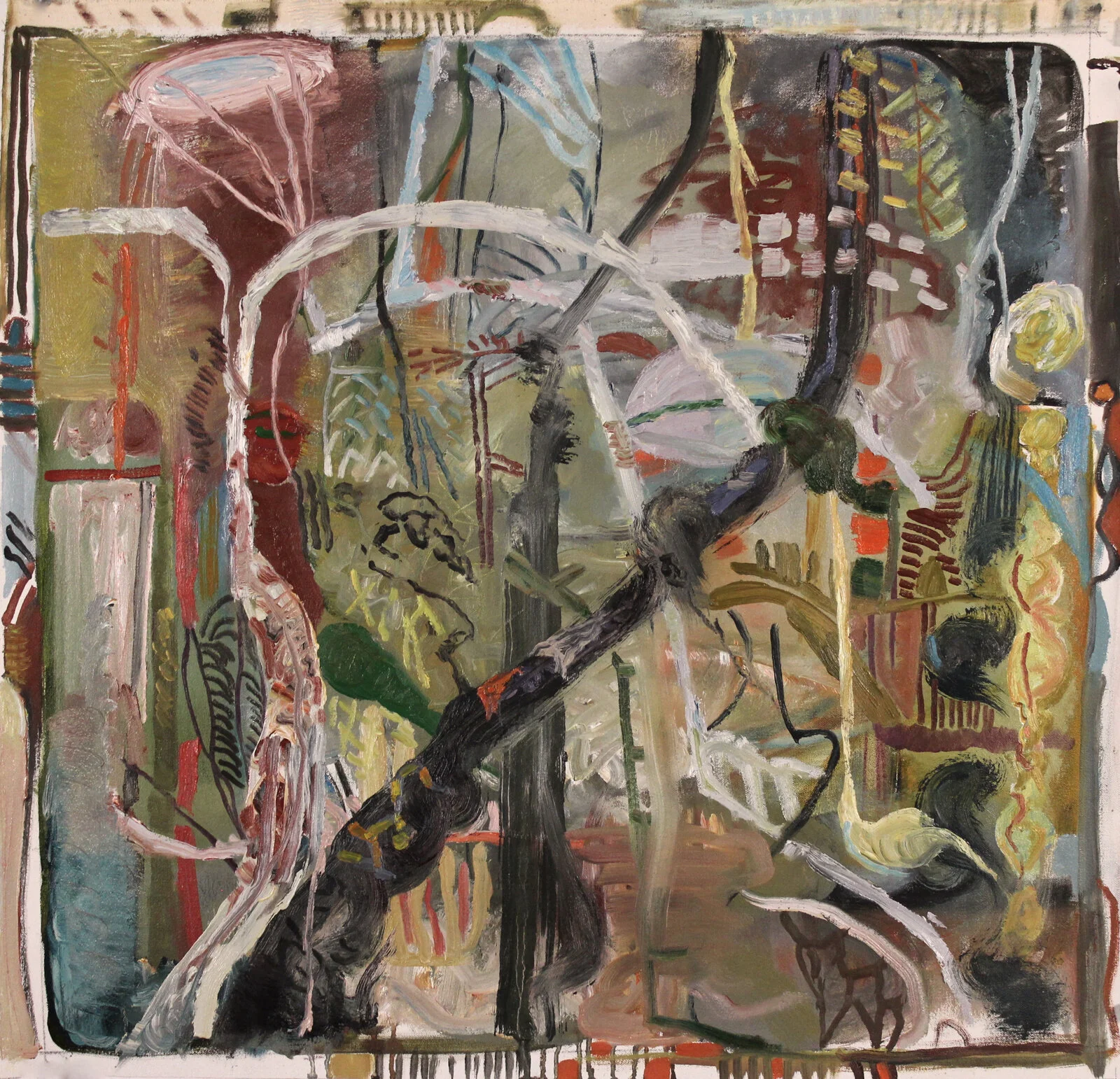 In the Woods   26"x27" oil on canvas