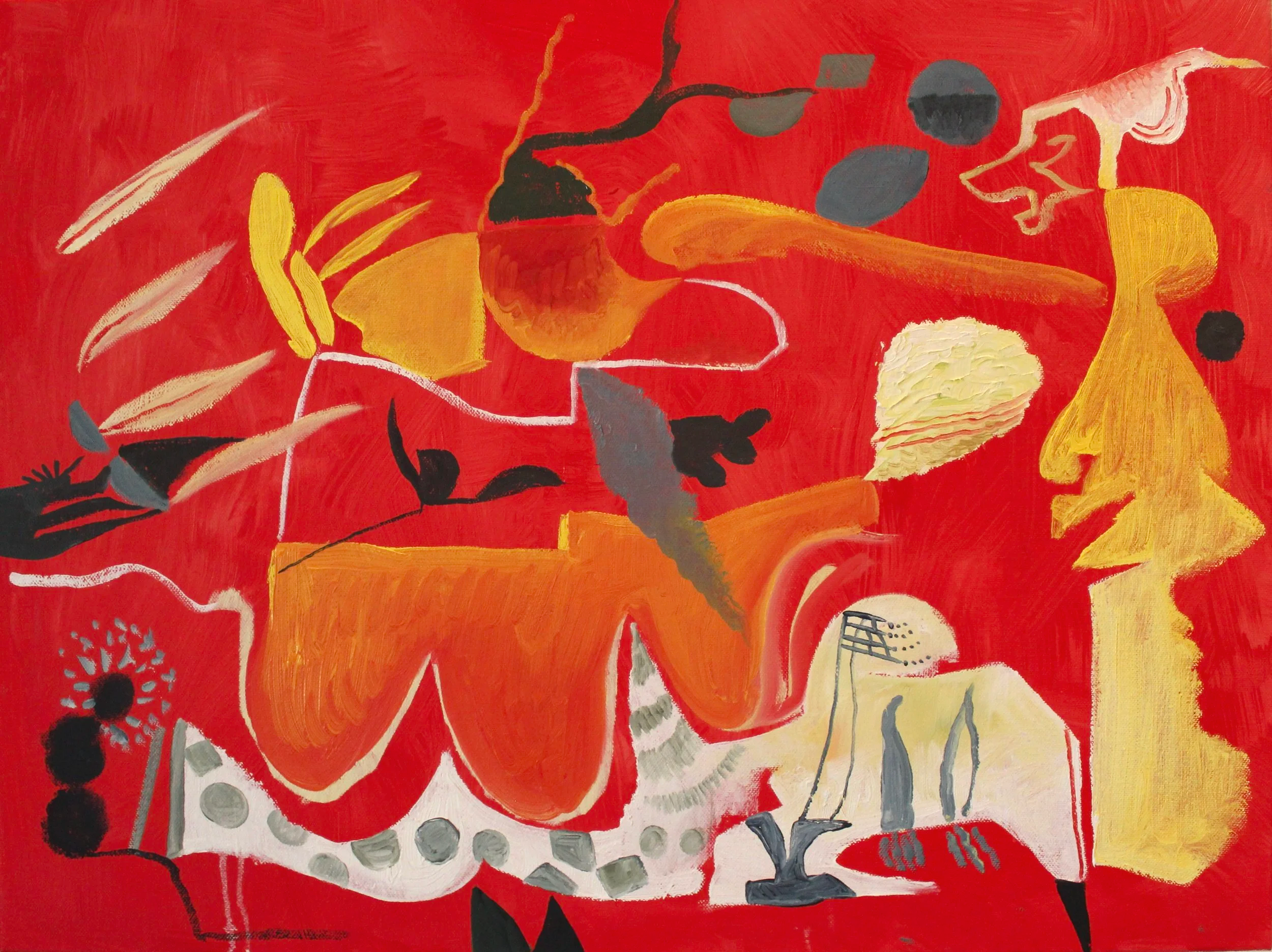 Back Stage at the Carnival  18"x24"
oil on canvas