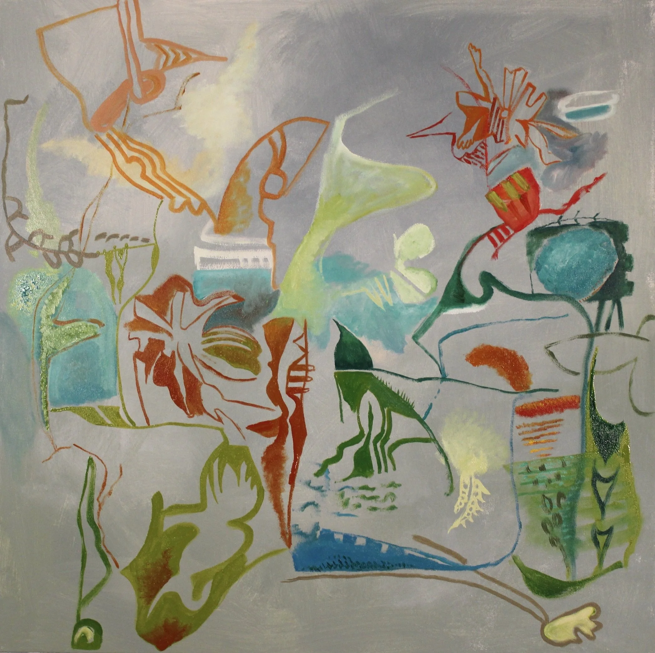 Upon Awakening  30"x30"  oil on canvas