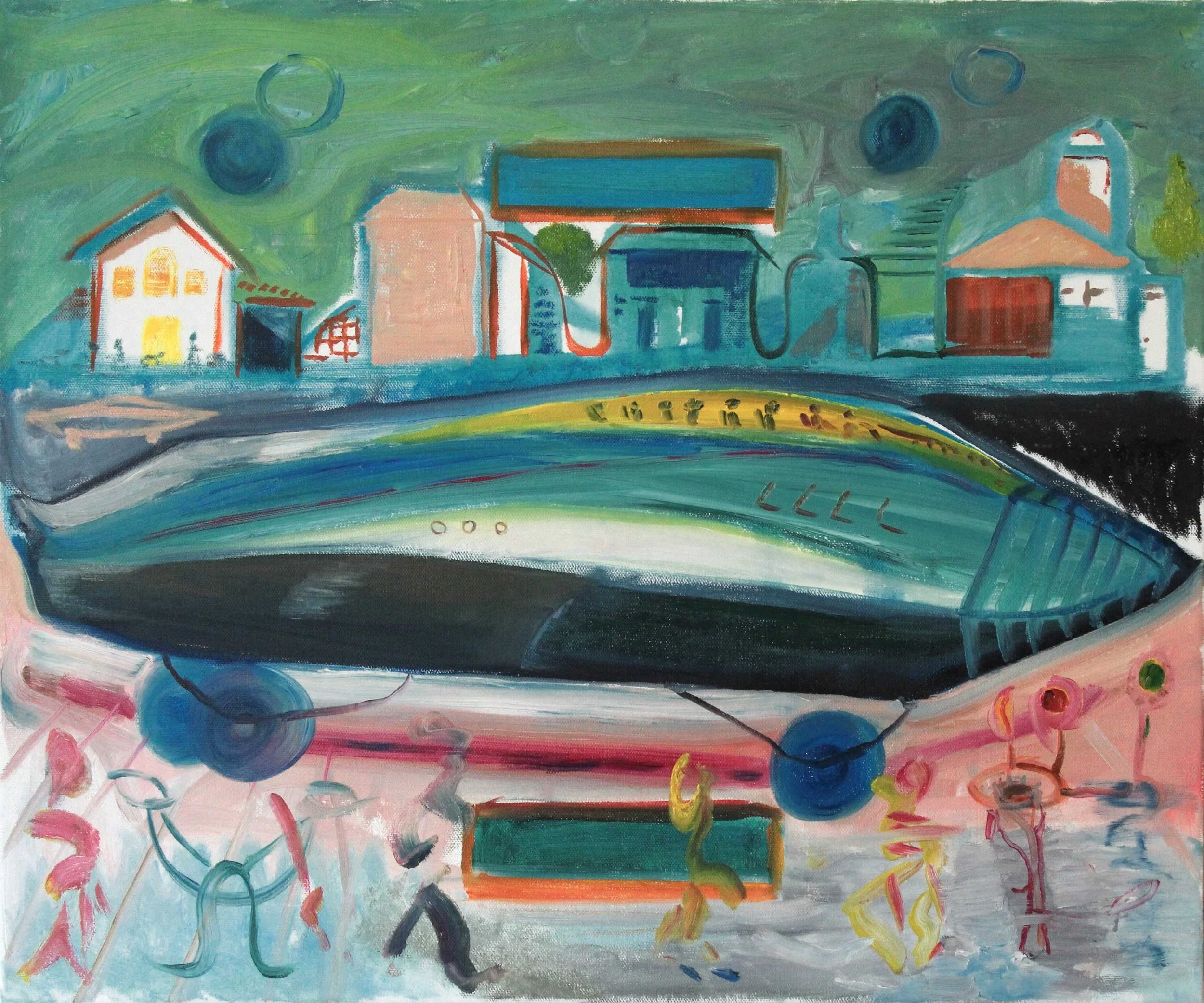 Waiting to Depart  20"x24"  oil on canvas 