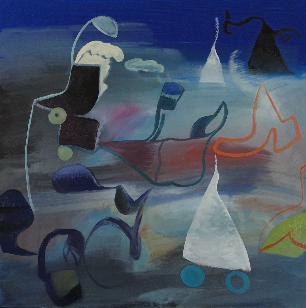 Child's Play   30"x30"  oil on canvas
