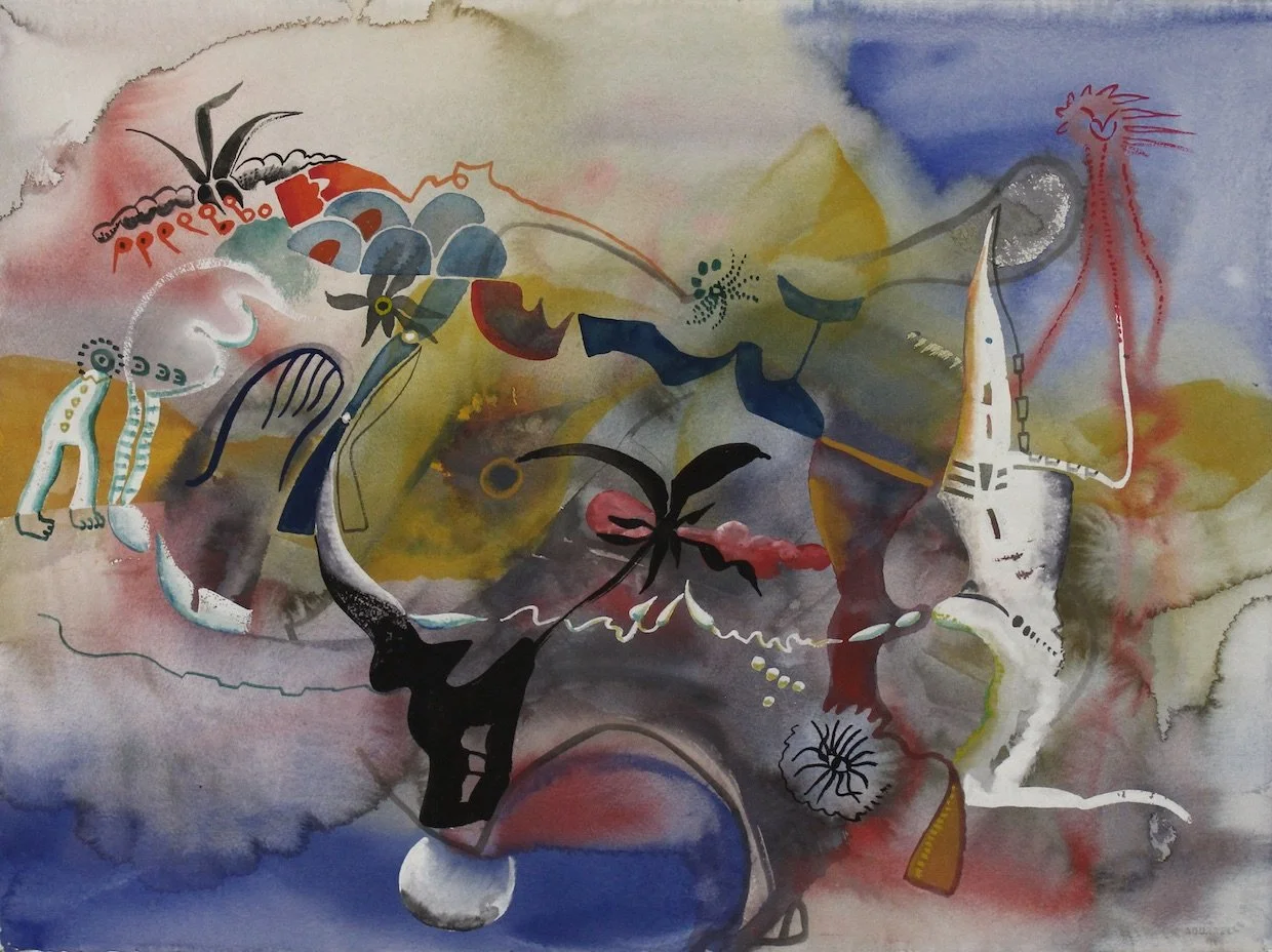 Night Journey  22'X30"
gouache on rag paper