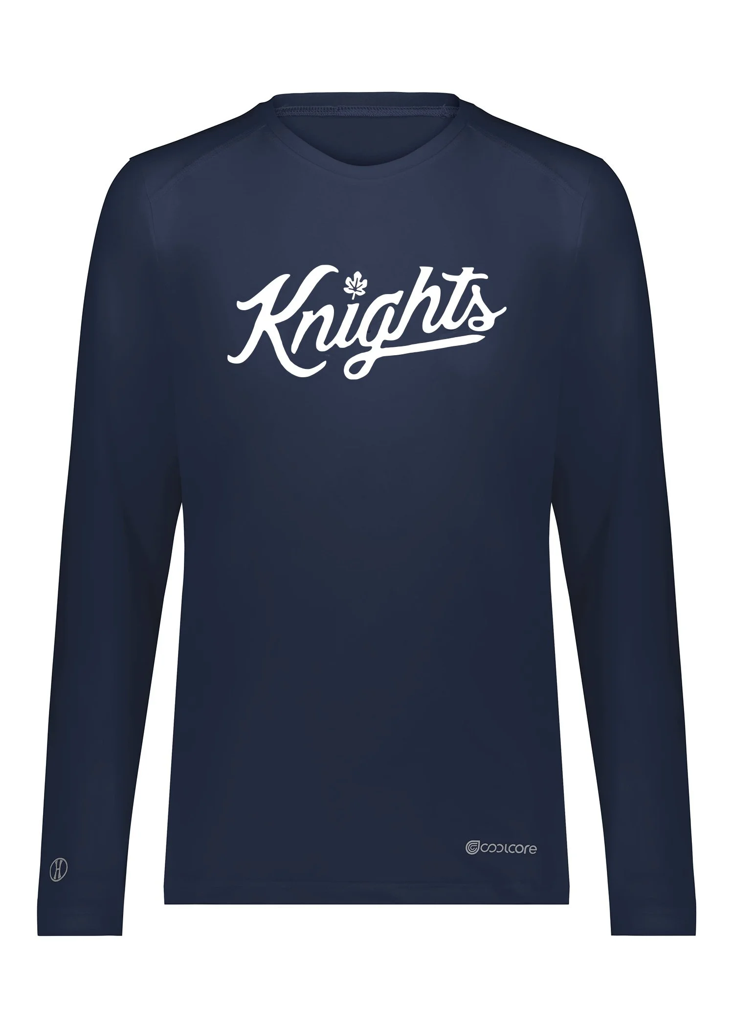 Knights Softball - Navy "Knights" Performance Long Sleeve Tee