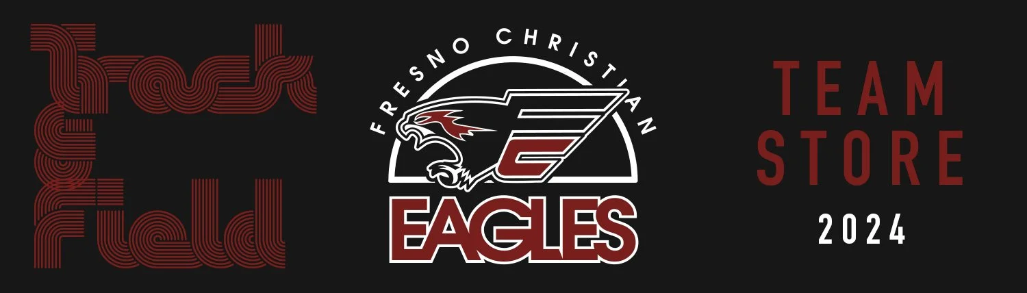 Logo for Fresno Christian Eagles team store 2024 with text 'torid', 'Fresno Christian', 'Eagles', and 'Team Store 2024'.