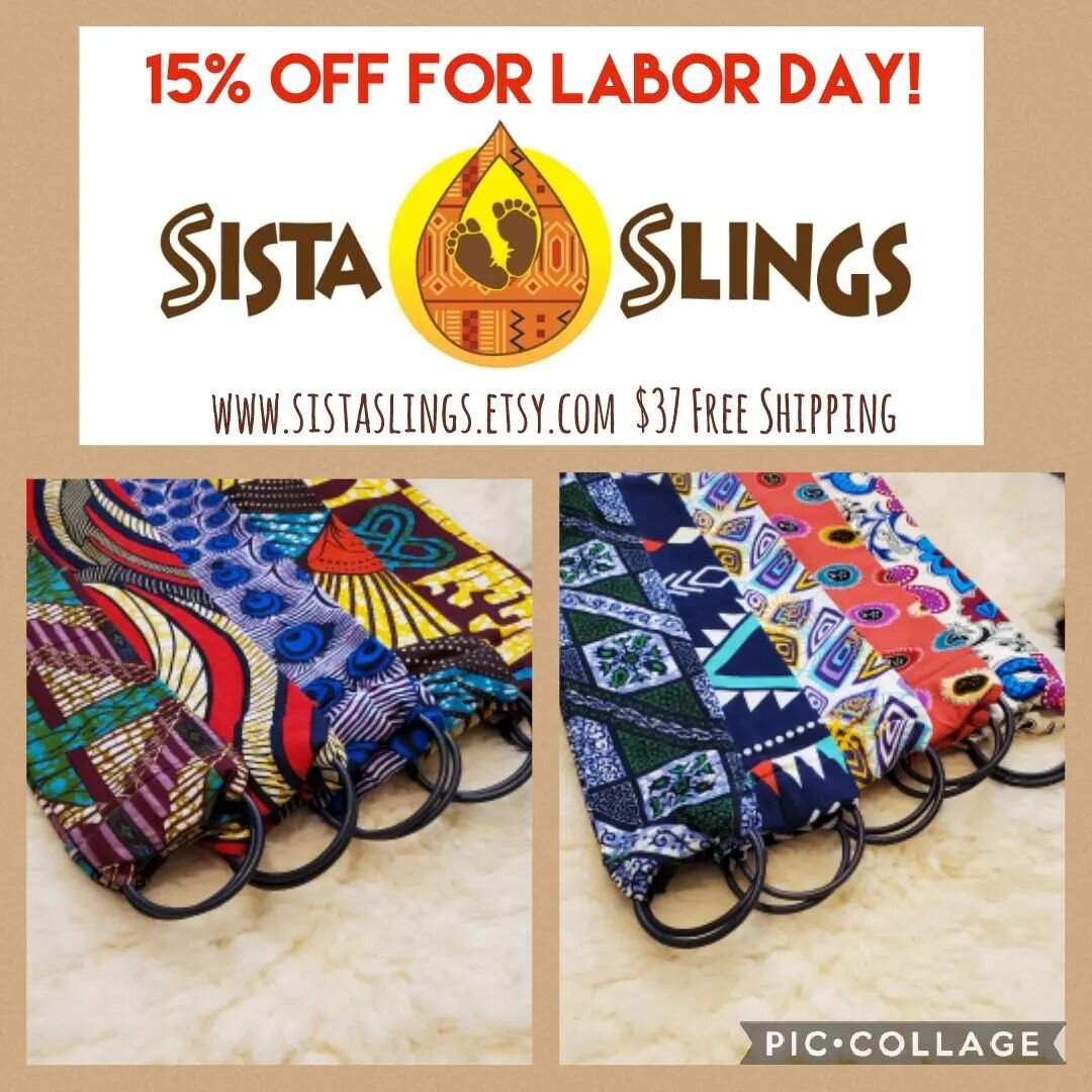 🚨15% Off for Labor Day!🚨

Tina has returned from Ghana with over 50 new prints!! Slings are 100% cotton and hand sewn by local artisans in Africa. They feature sturdy aluminum rings that will stand the test of time and big babies. ☺️ 

Head over to