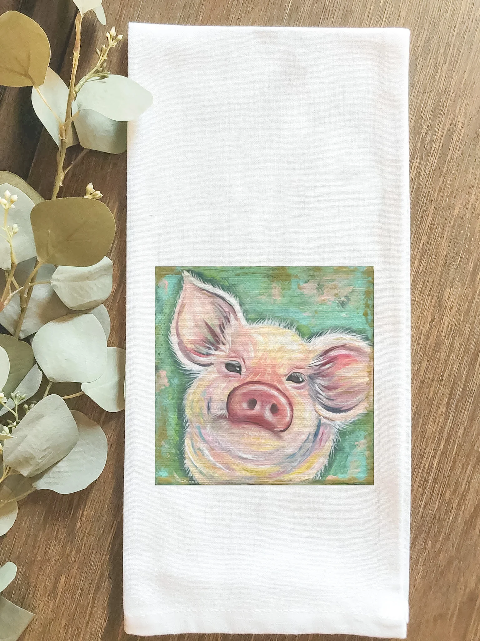 Little Piggy Tea Towel