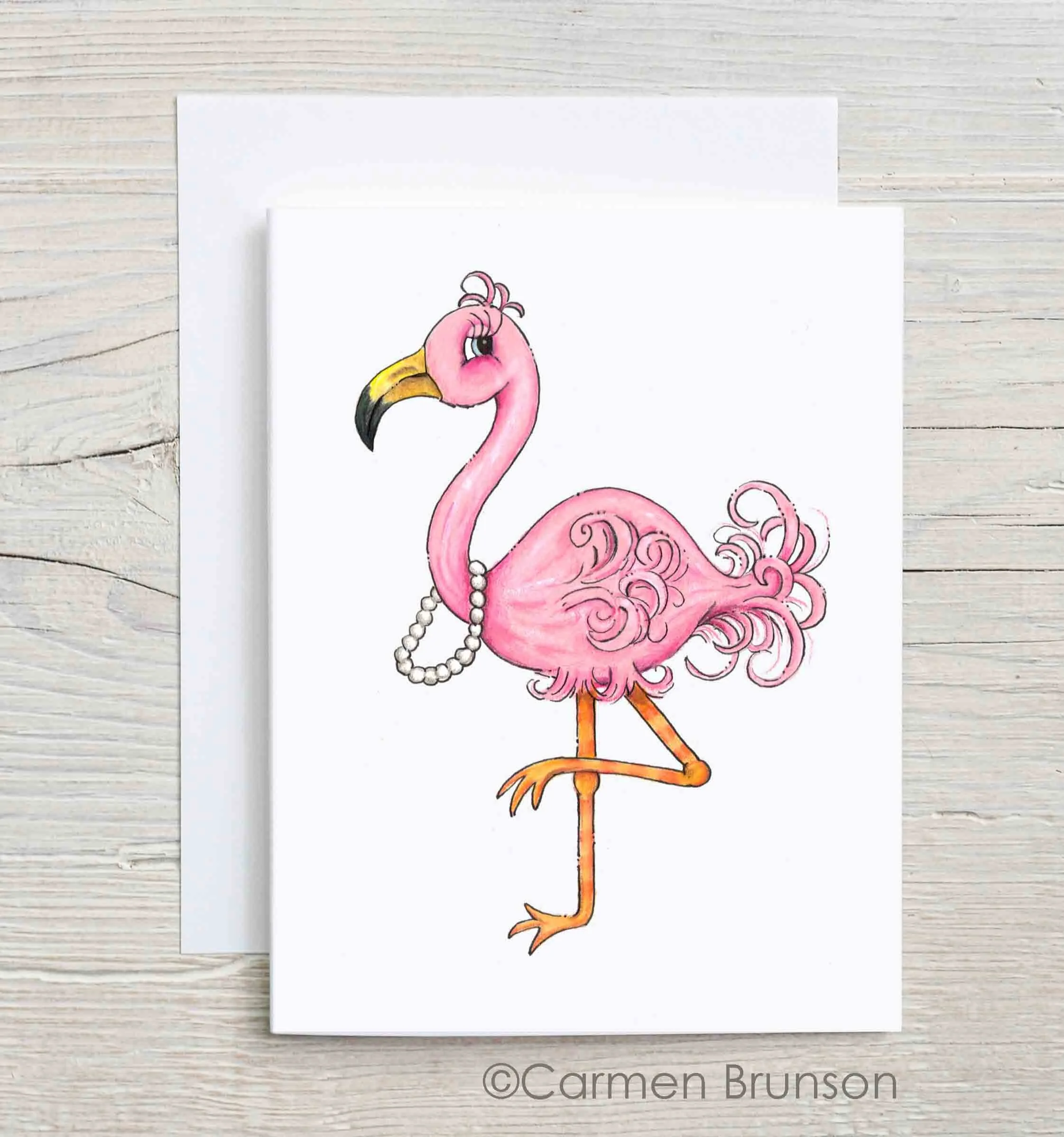 Flamingo Greeting Card Set