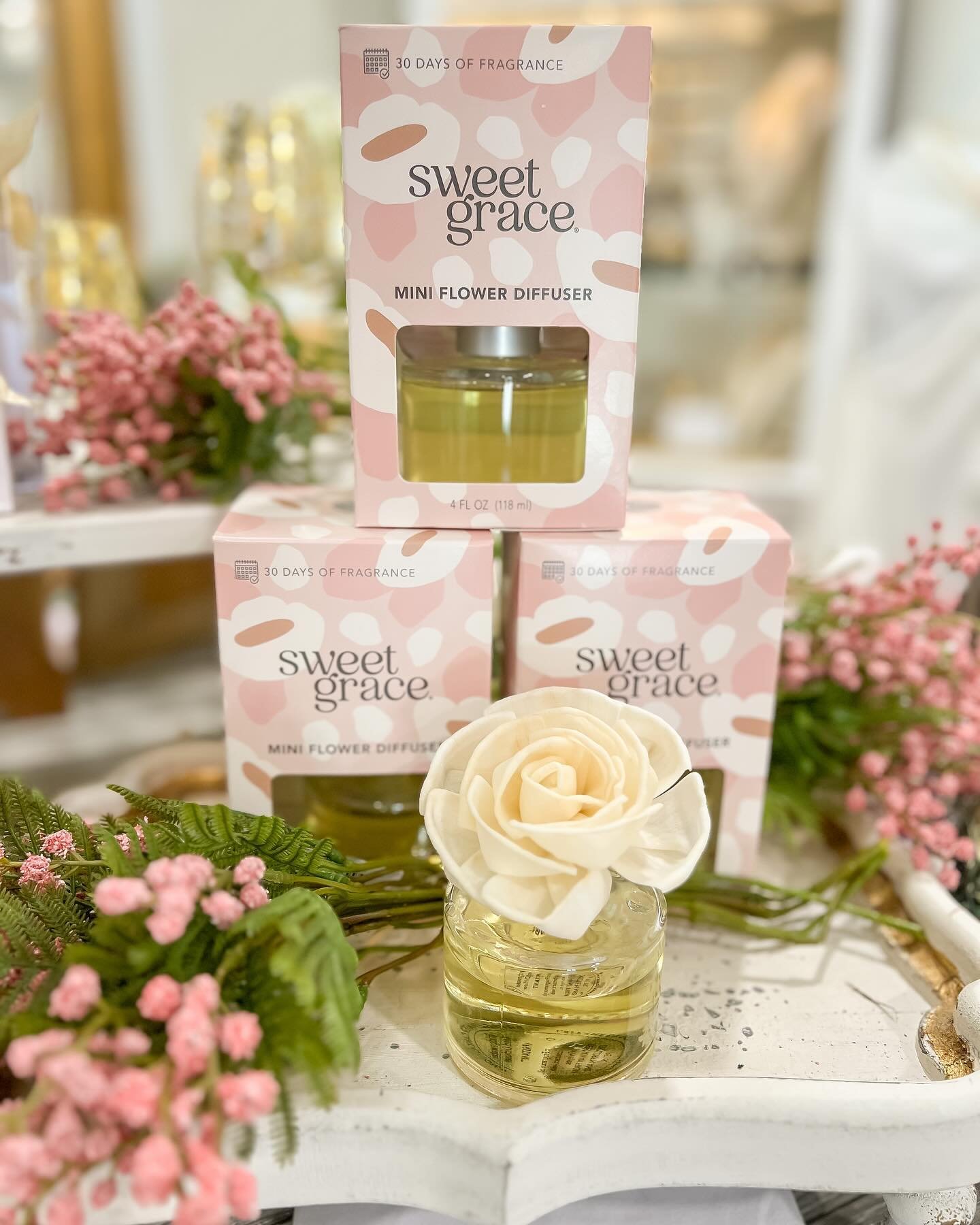 🌸Sweet Grace for your sweet Mama!🌸 We have the ✨𝙉𝙀𝙒✨ Mini Sweet Grace Diffuser!  We  𝗿𝗲𝘀𝘁𝗼𝗰𝗸𝗲𝗱 your favorites just in time for Mother&rsquo;s Day!  𝙊𝙥𝙚𝙣 until 𝟲𝙥𝙢 today!⁣
⁣
Carmen&rsquo;s on Carolina⁣
1631 Carolina Avenue⁣
Orange