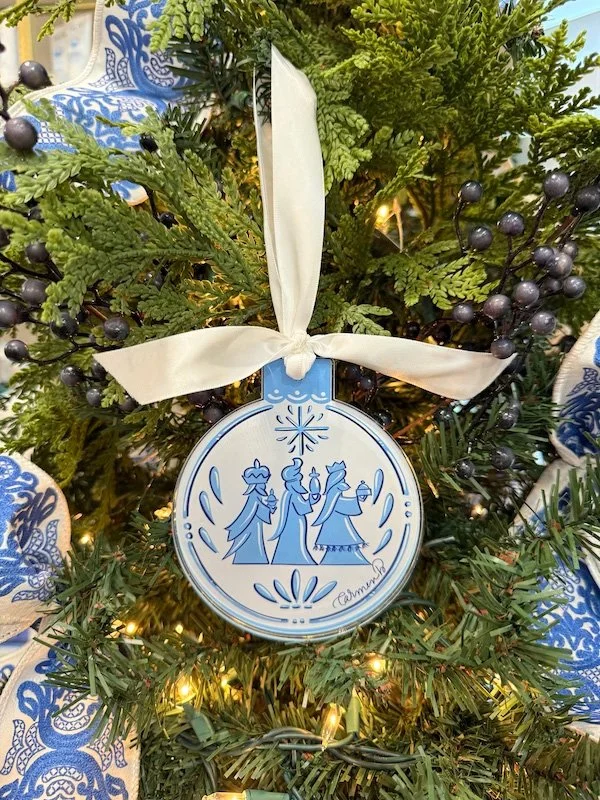 Wisemen Blue & White Acrylic Ornament.jpg