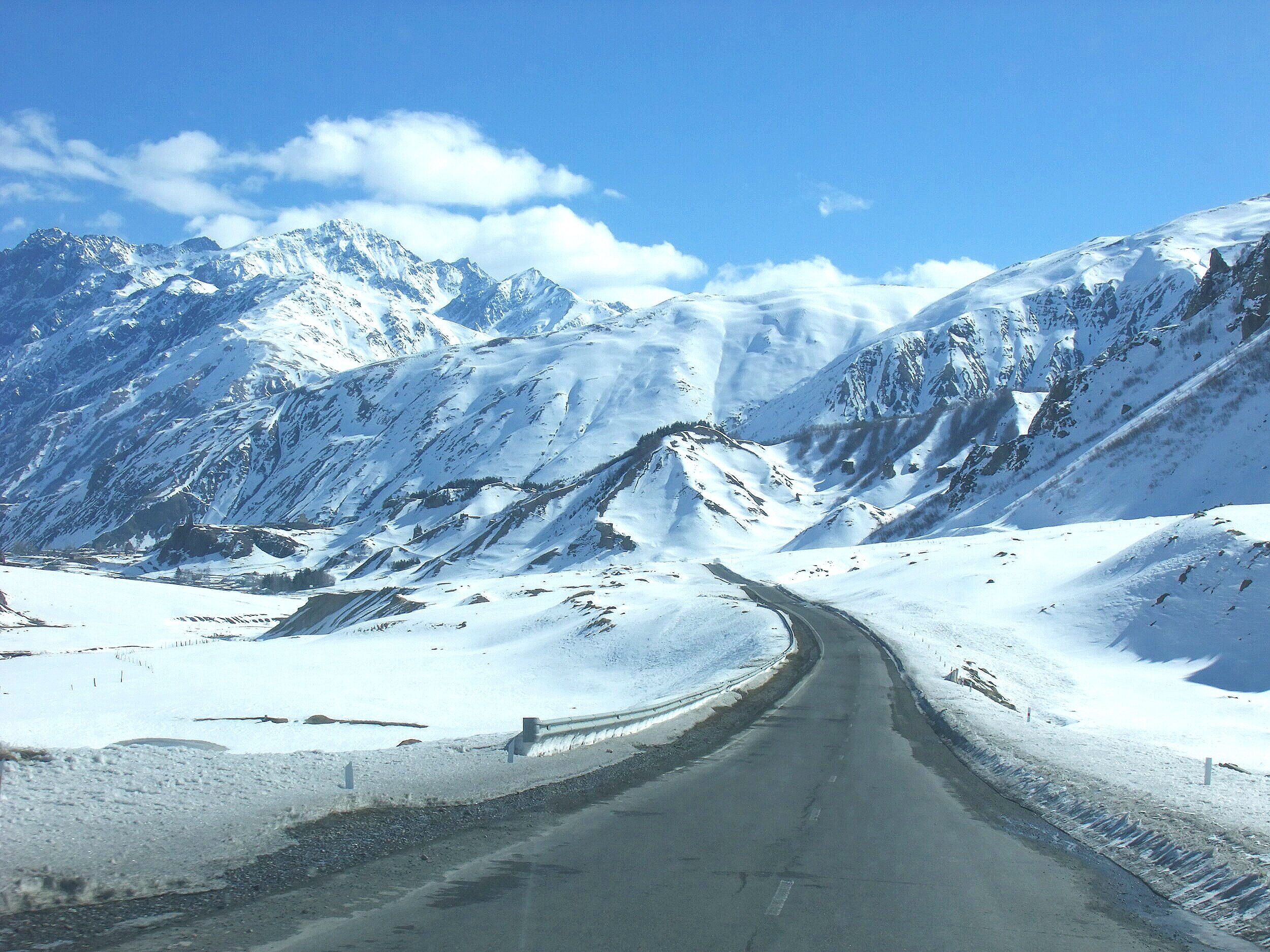 Scenic snowy road