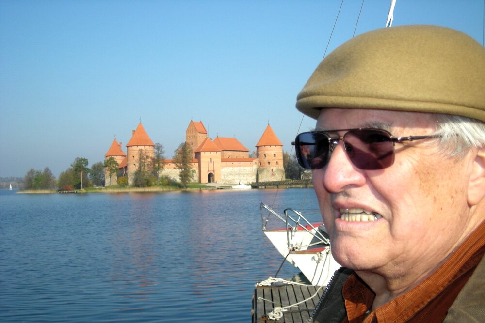Andrew’s father at the lakeside situation castle of Trakai in central Lithuania, 2007