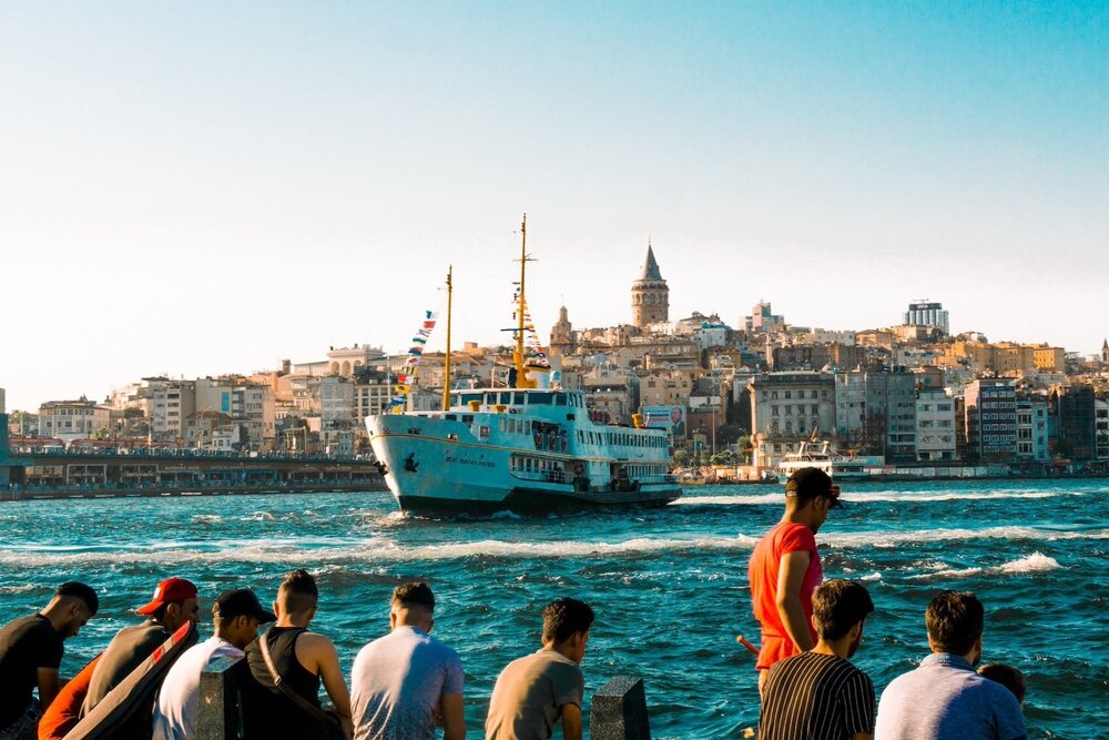 Ferry on the Golden Horn in Istanbul, Turkey