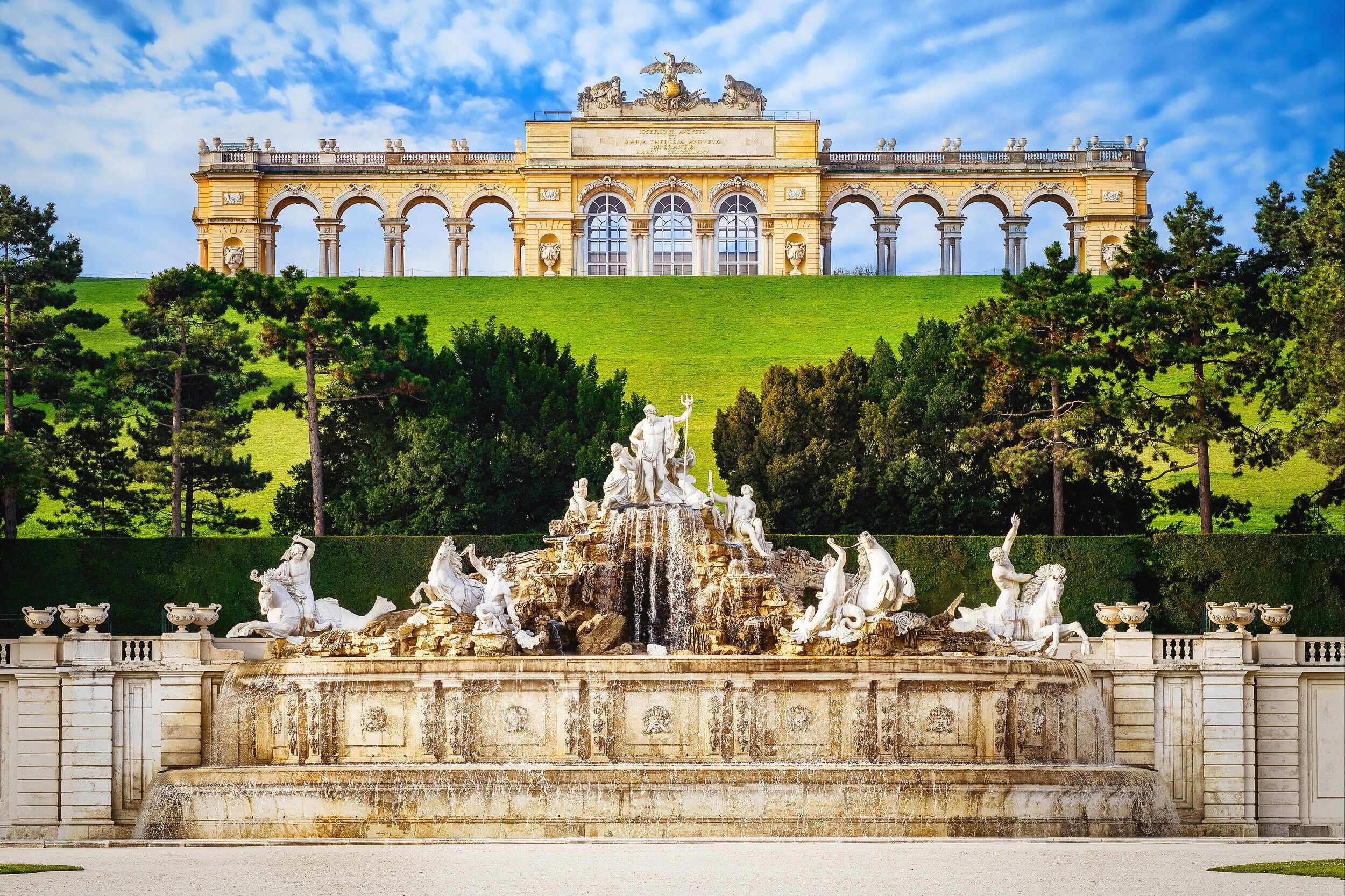 The Gloriette with the Neptune Fountain