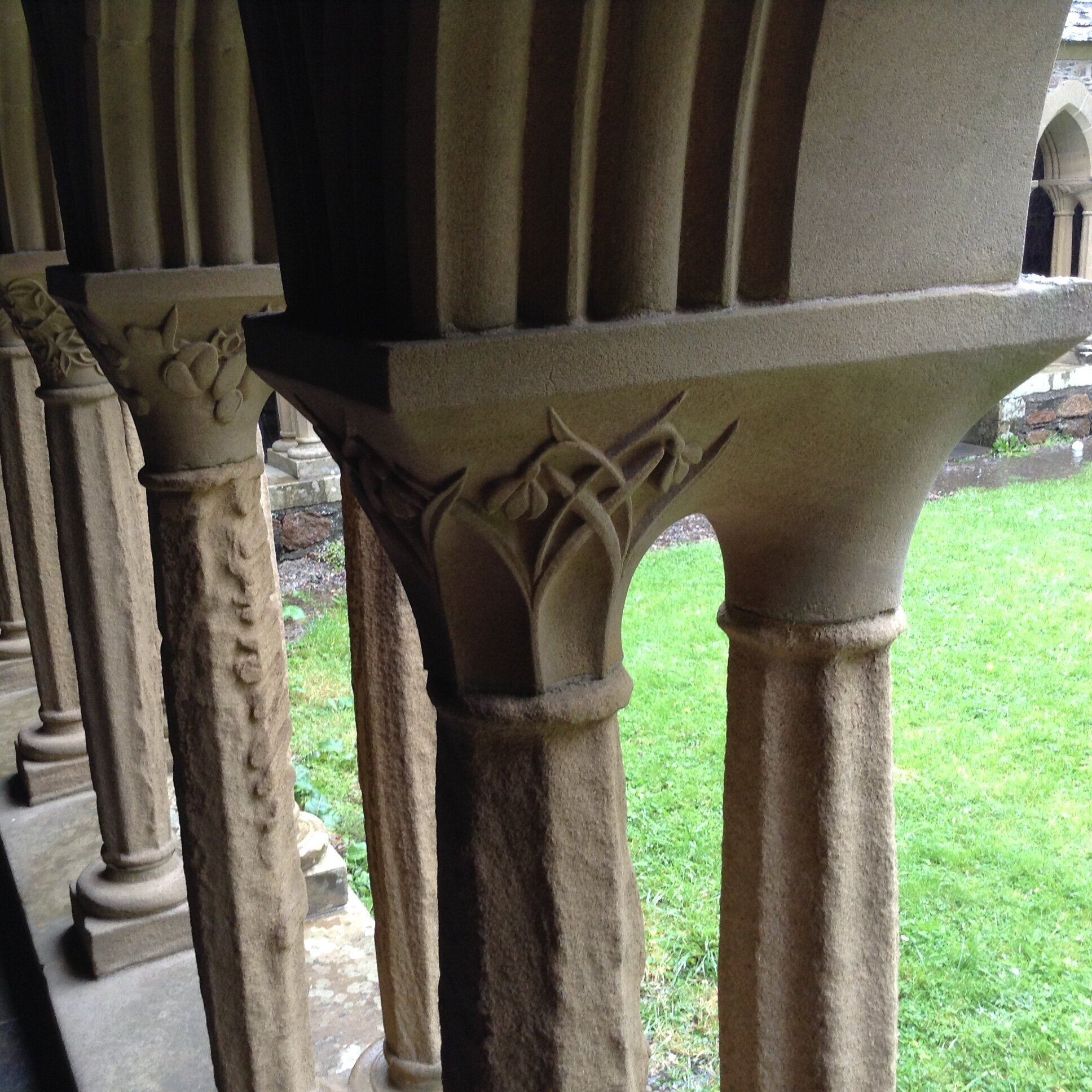 Column details of the cloister of Iona Abbey