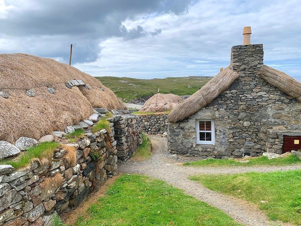 Reconstructed black houses, Gearrannan Village on Lewis Island