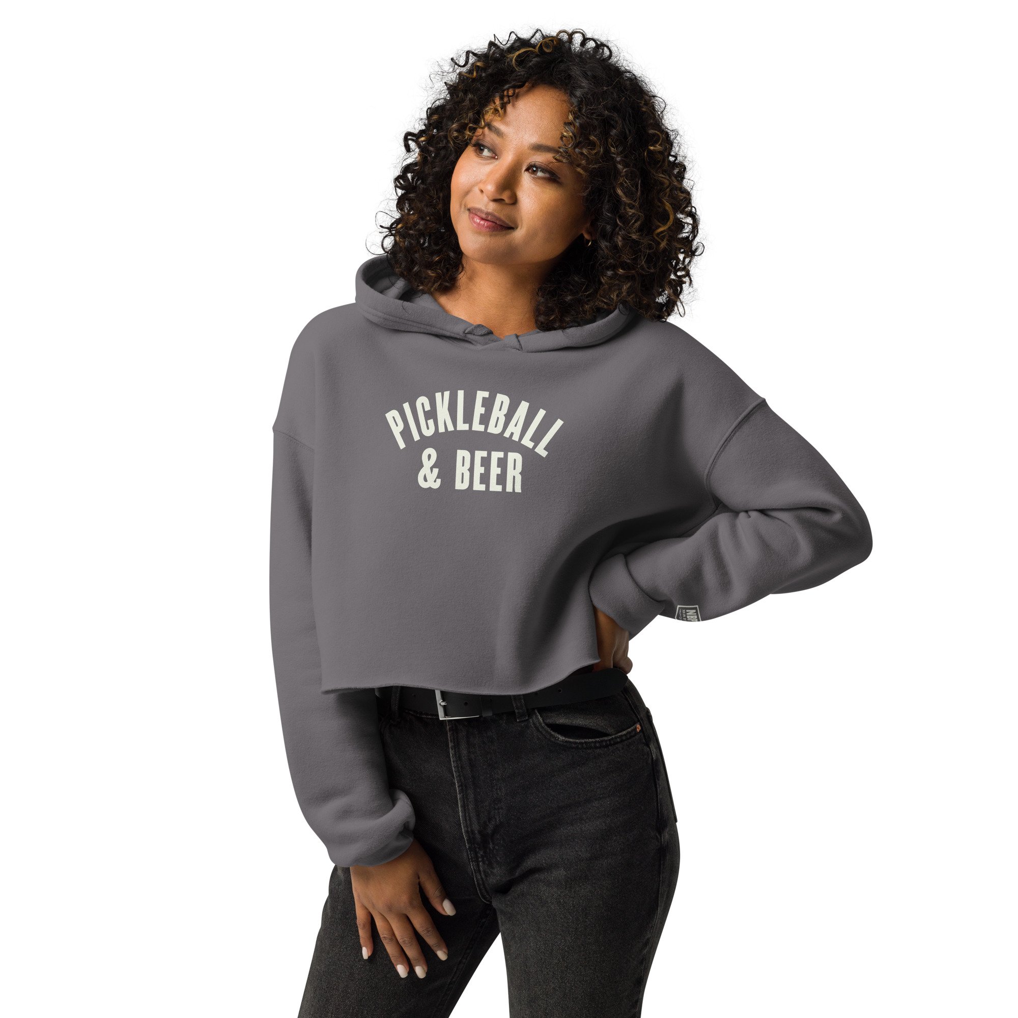 Pickleball & Beer Cropped Hoodie