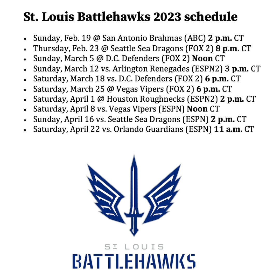 Battlehawks Schedule — The Franchise Sports Bar and Grill