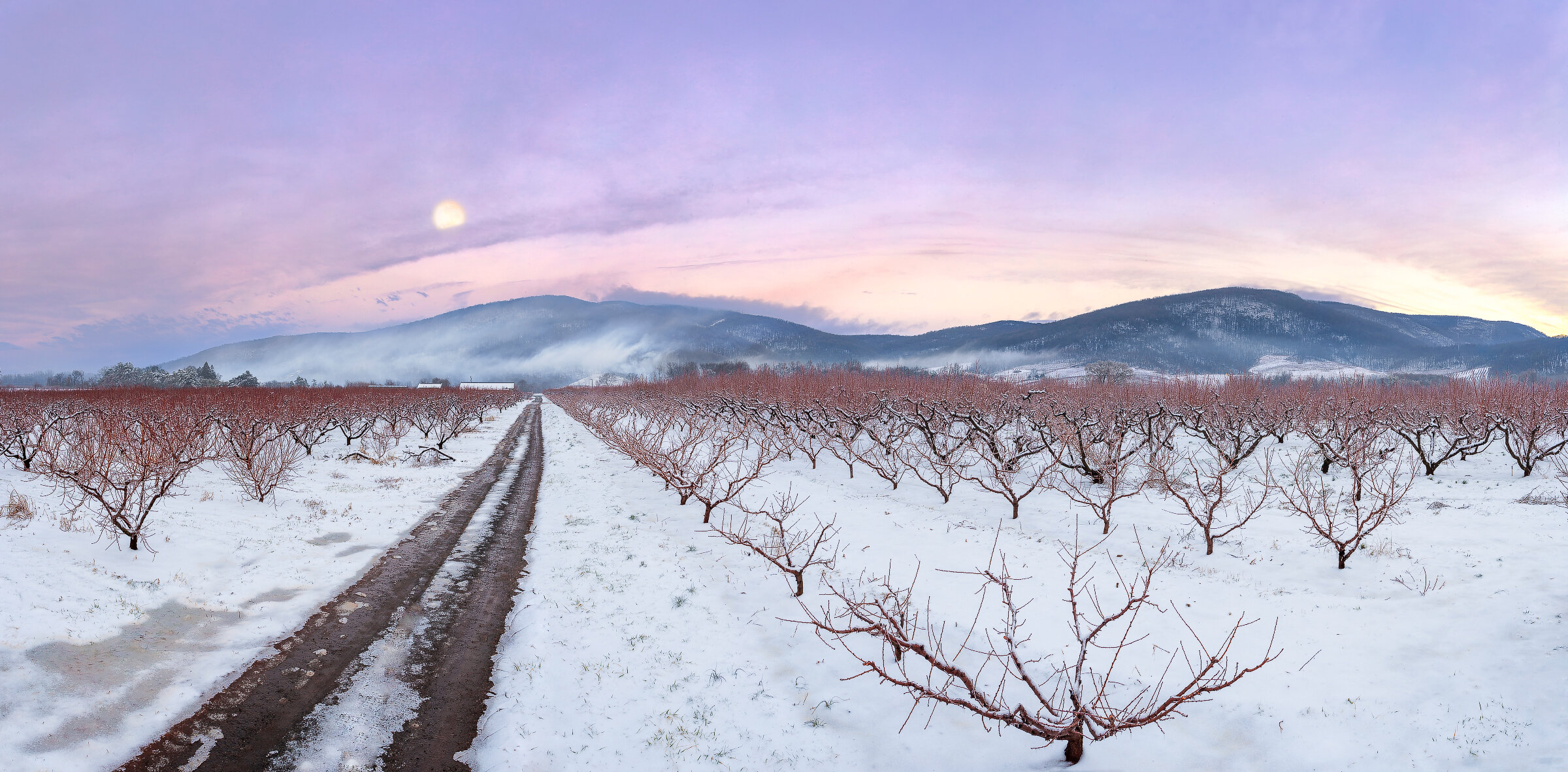 Chiles Moonset Panorama