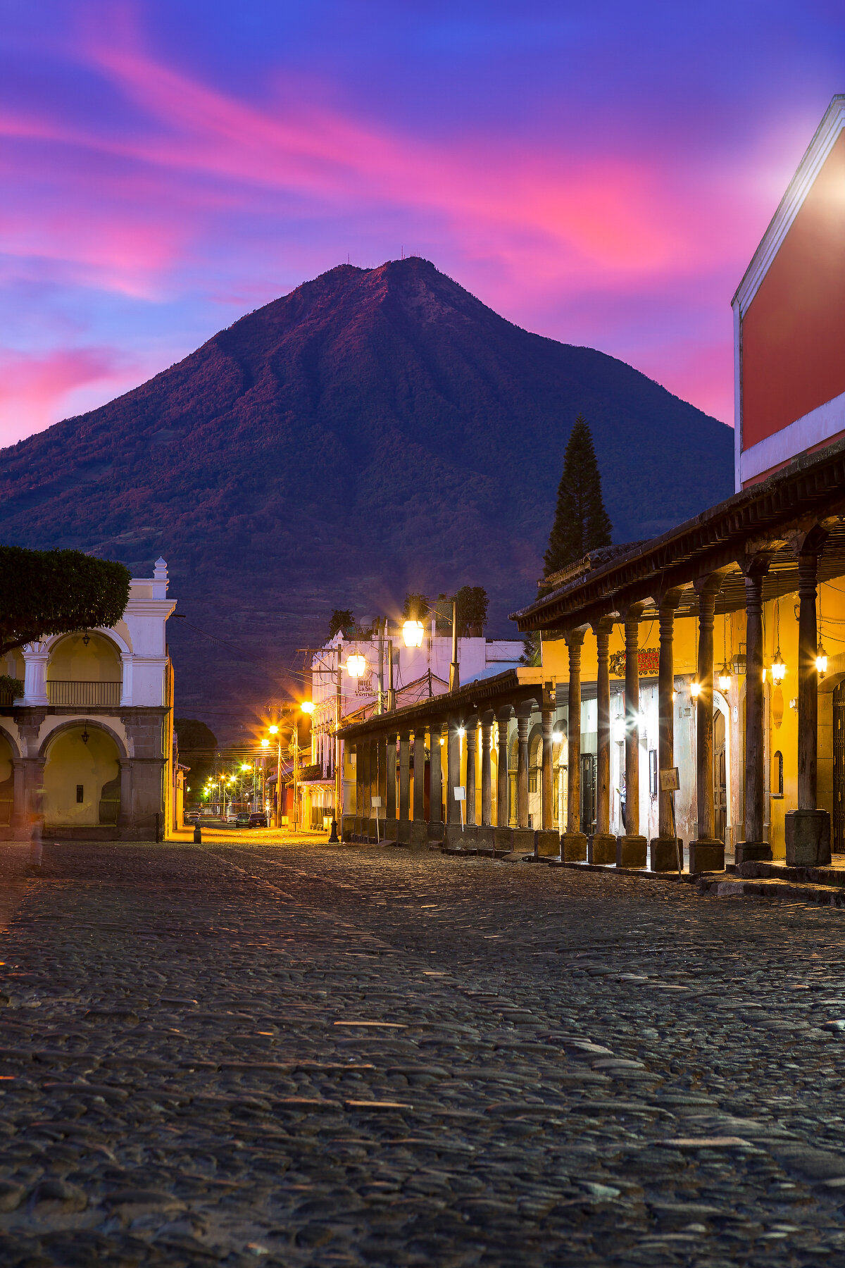 Agua Volcano Sunrise Over Antigua